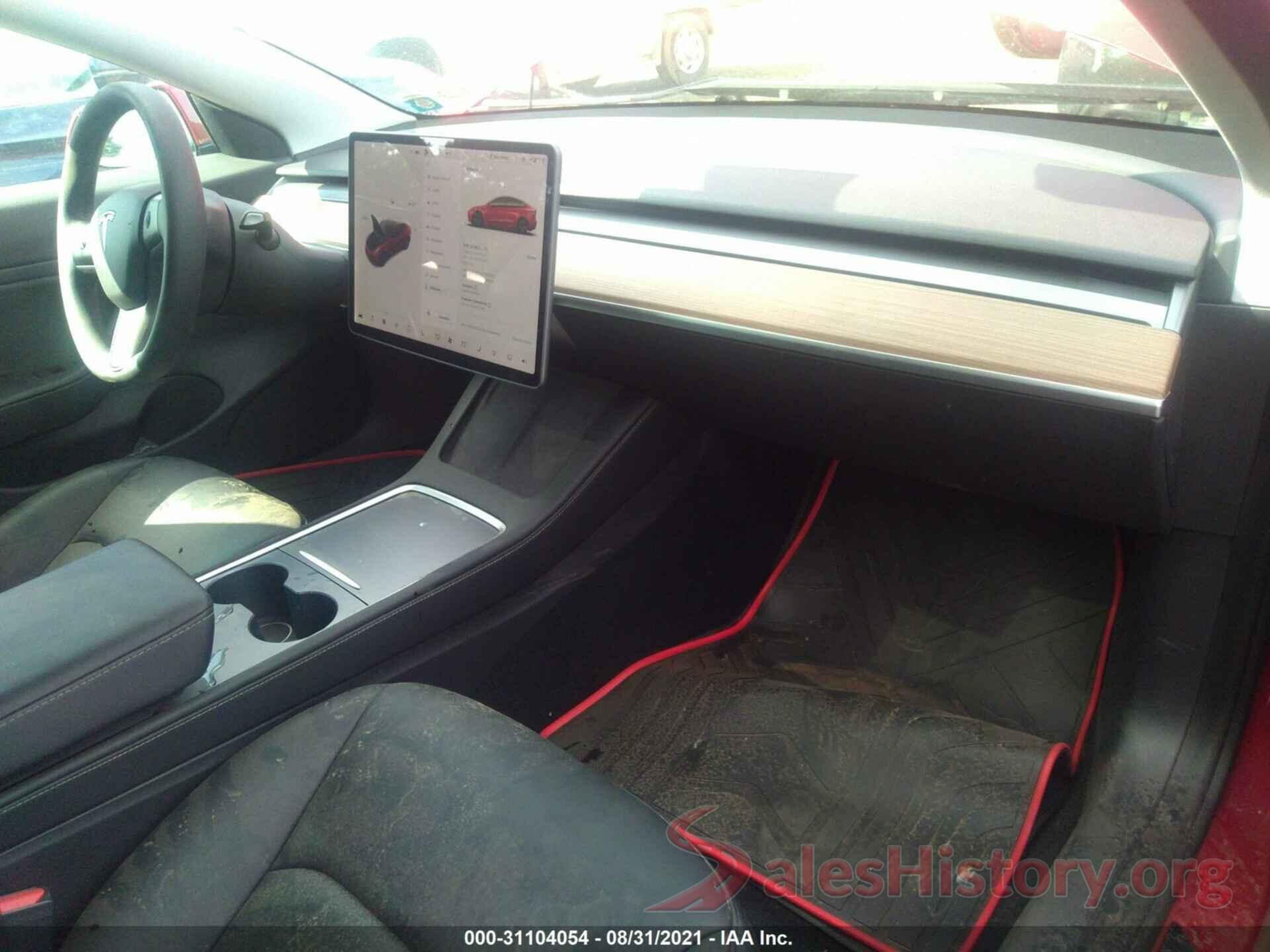 5YJ3E1EB0MF869283 2021 TESLA MODEL 3