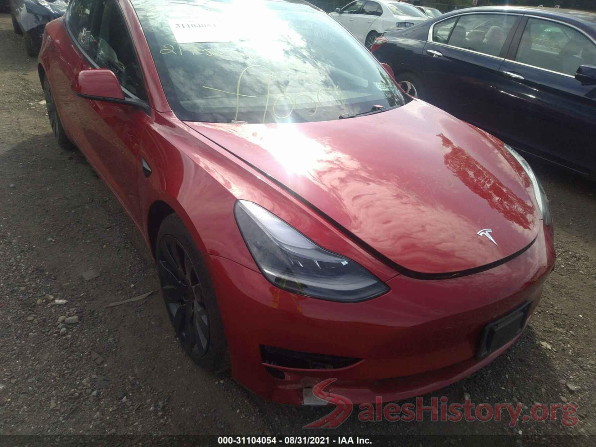 5YJ3E1EB0MF869283 2021 TESLA MODEL 3