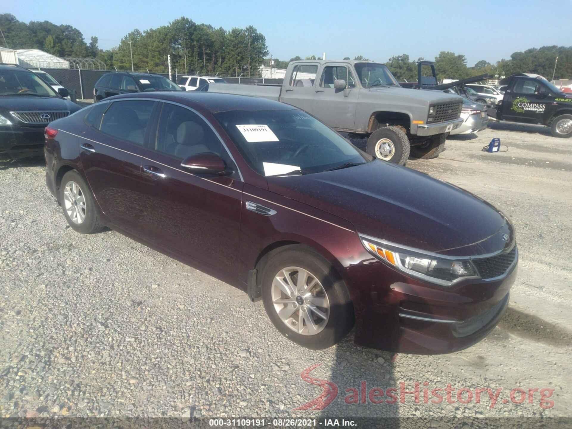 5XXGT4L33GG054159 2016 KIA OPTIMA