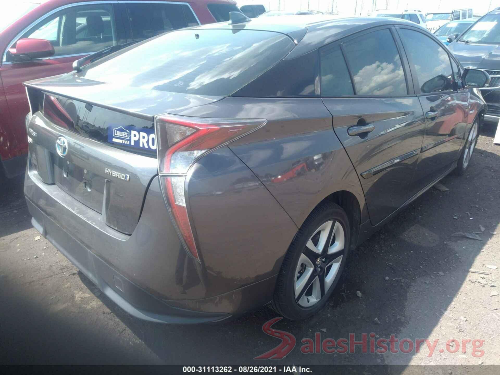 JTDKARFU5G3515279 2016 TOYOTA PRIUS