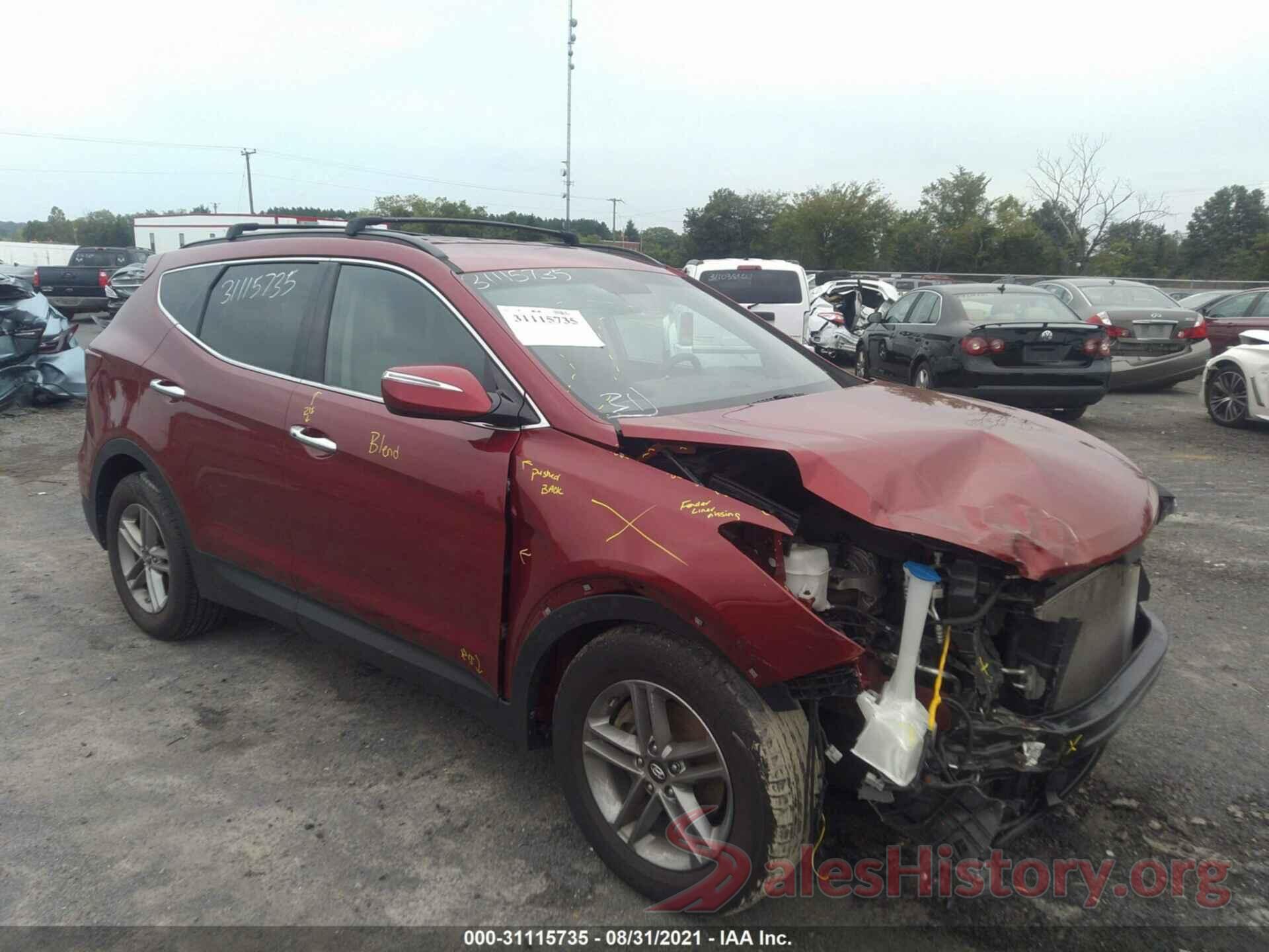 5XYZUDLB3JG504358 2018 HYUNDAI SANTA FE SPORT