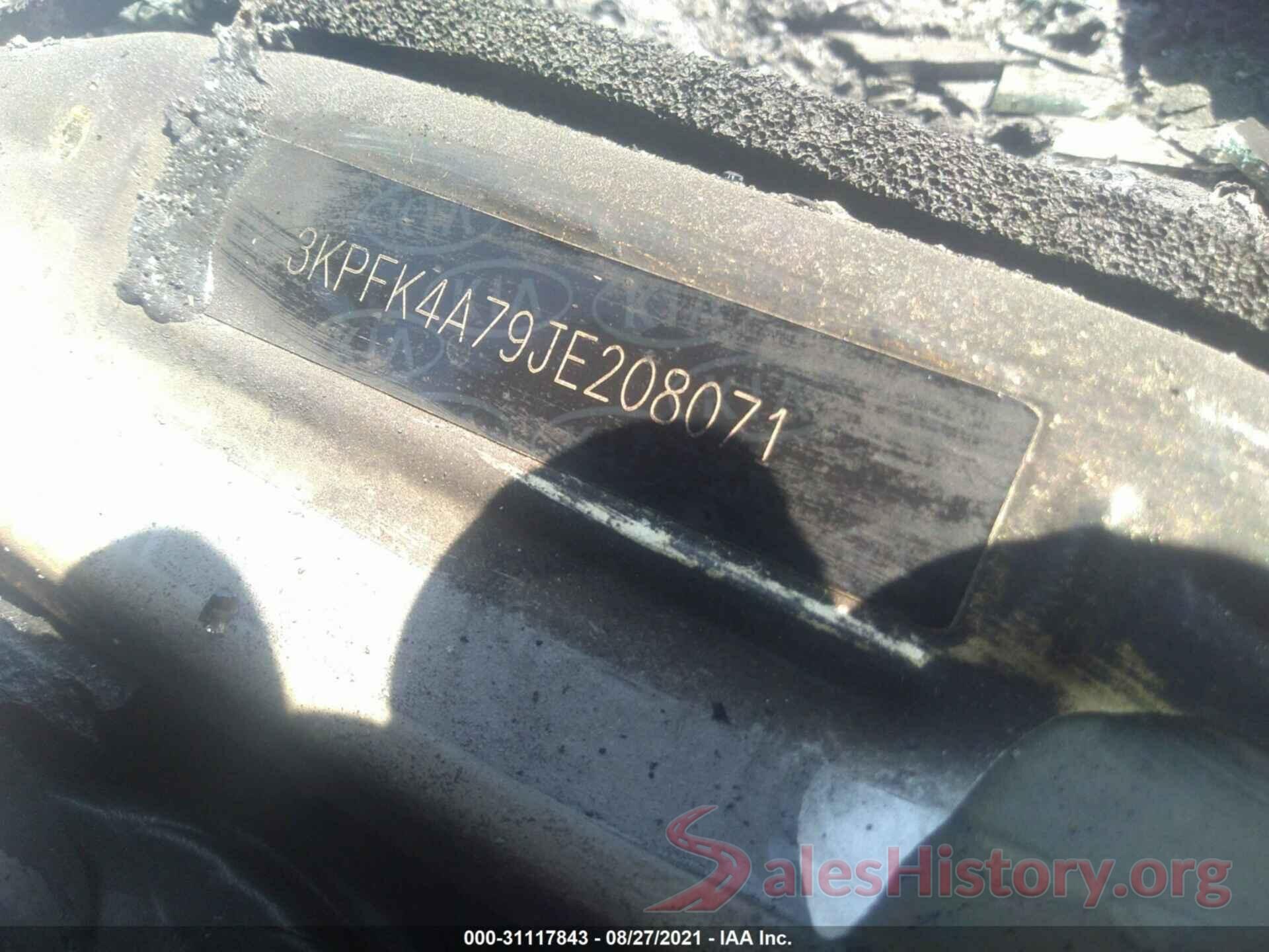 3KPFK4A79JE208071 2018 KIA FORTE