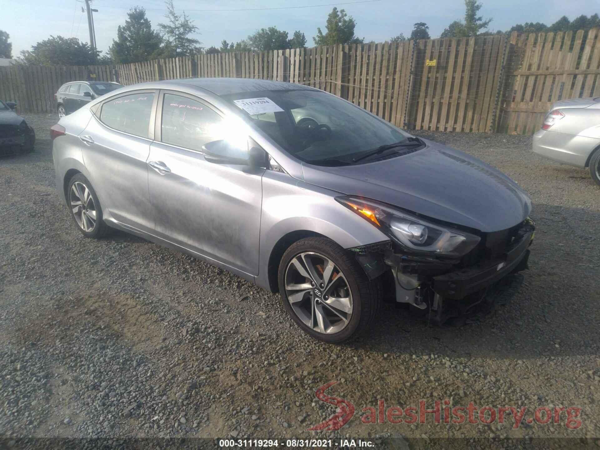 5NPDH4AE4GH658431 2016 HYUNDAI ELANTRA