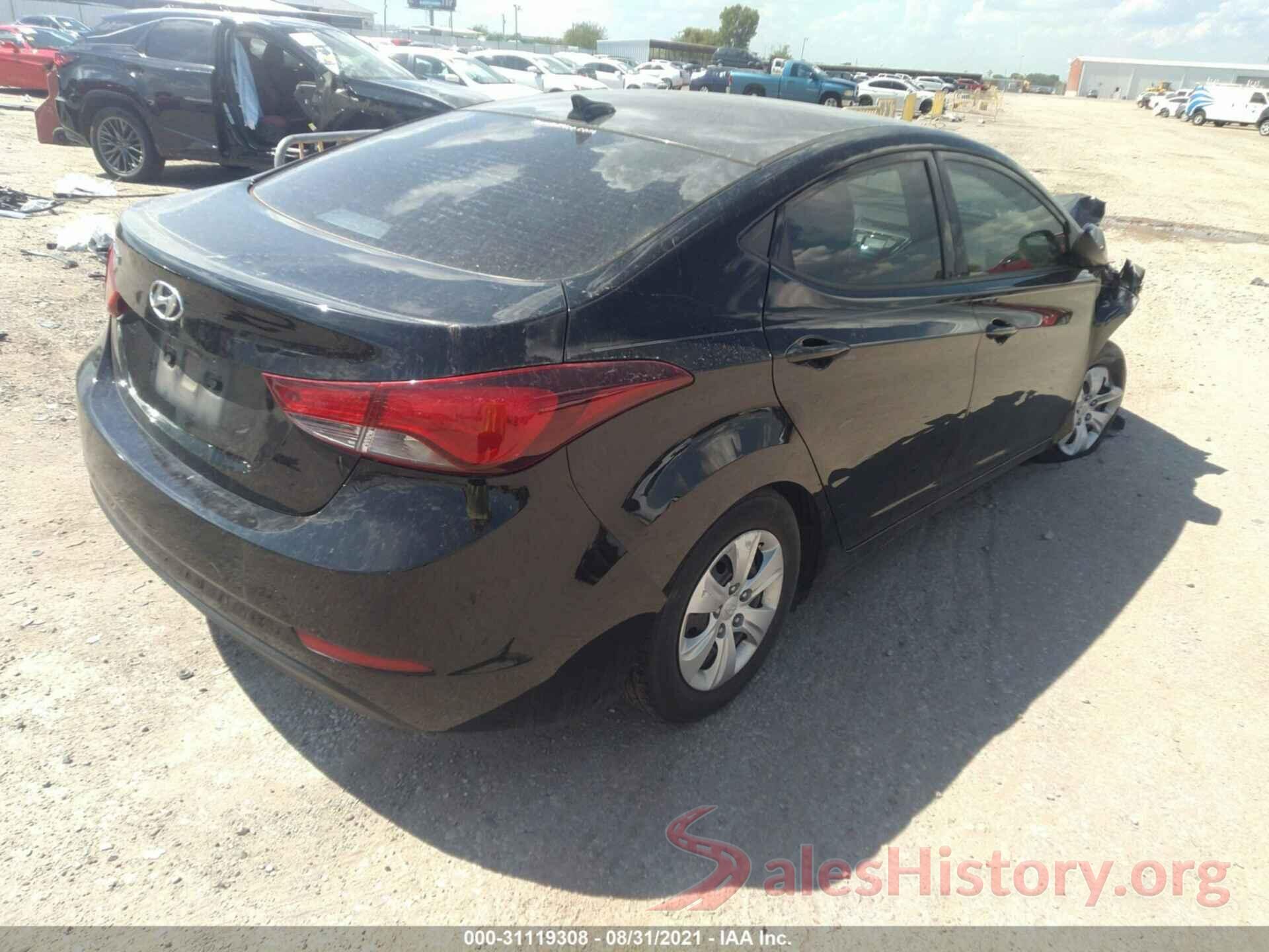 5NPDH4AE0GH746005 2016 HYUNDAI ELANTRA