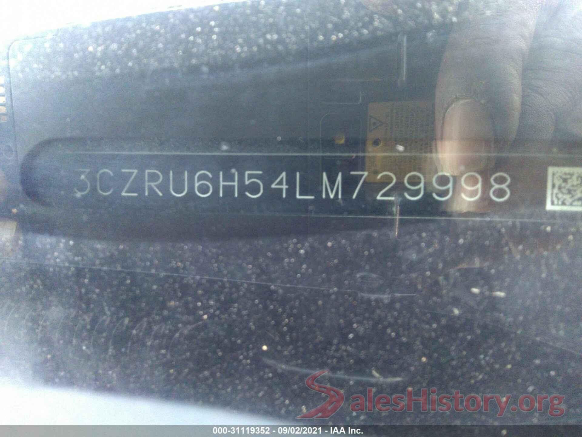 3CZRU6H54LM729998 2020 HONDA HR-V