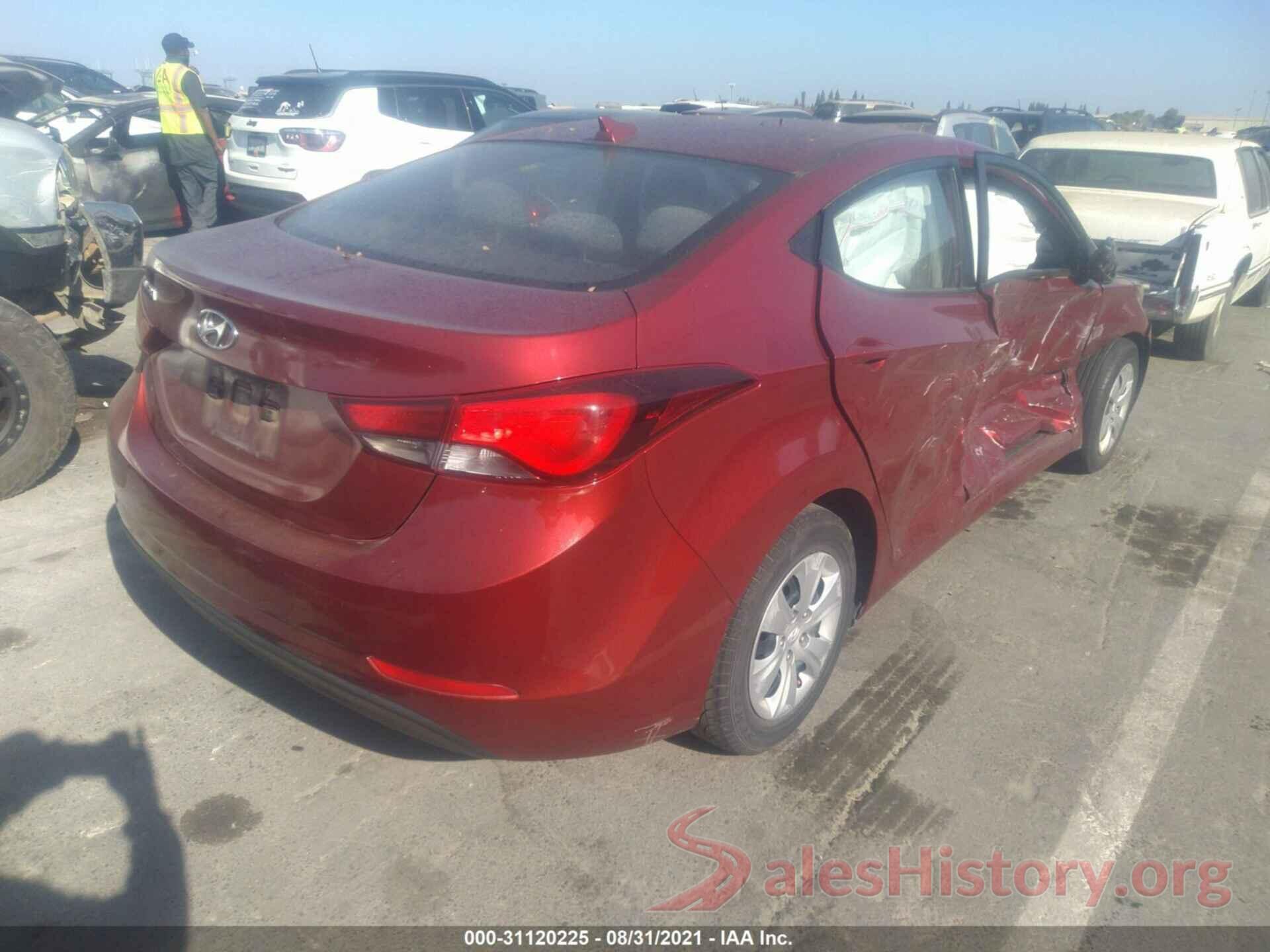 5NPDH4AE6GH699532 2016 HYUNDAI ELANTRA