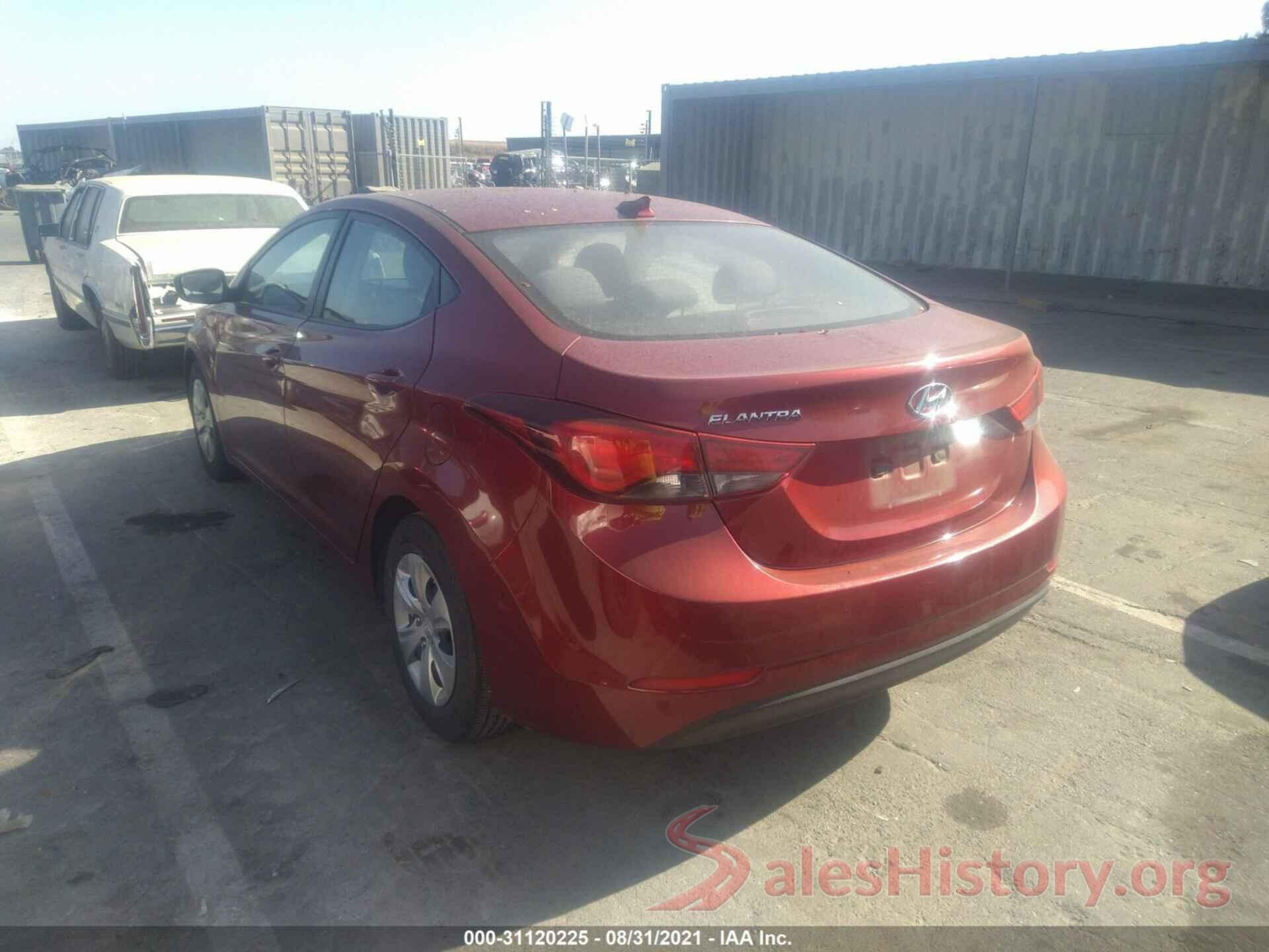 5NPDH4AE6GH699532 2016 HYUNDAI ELANTRA