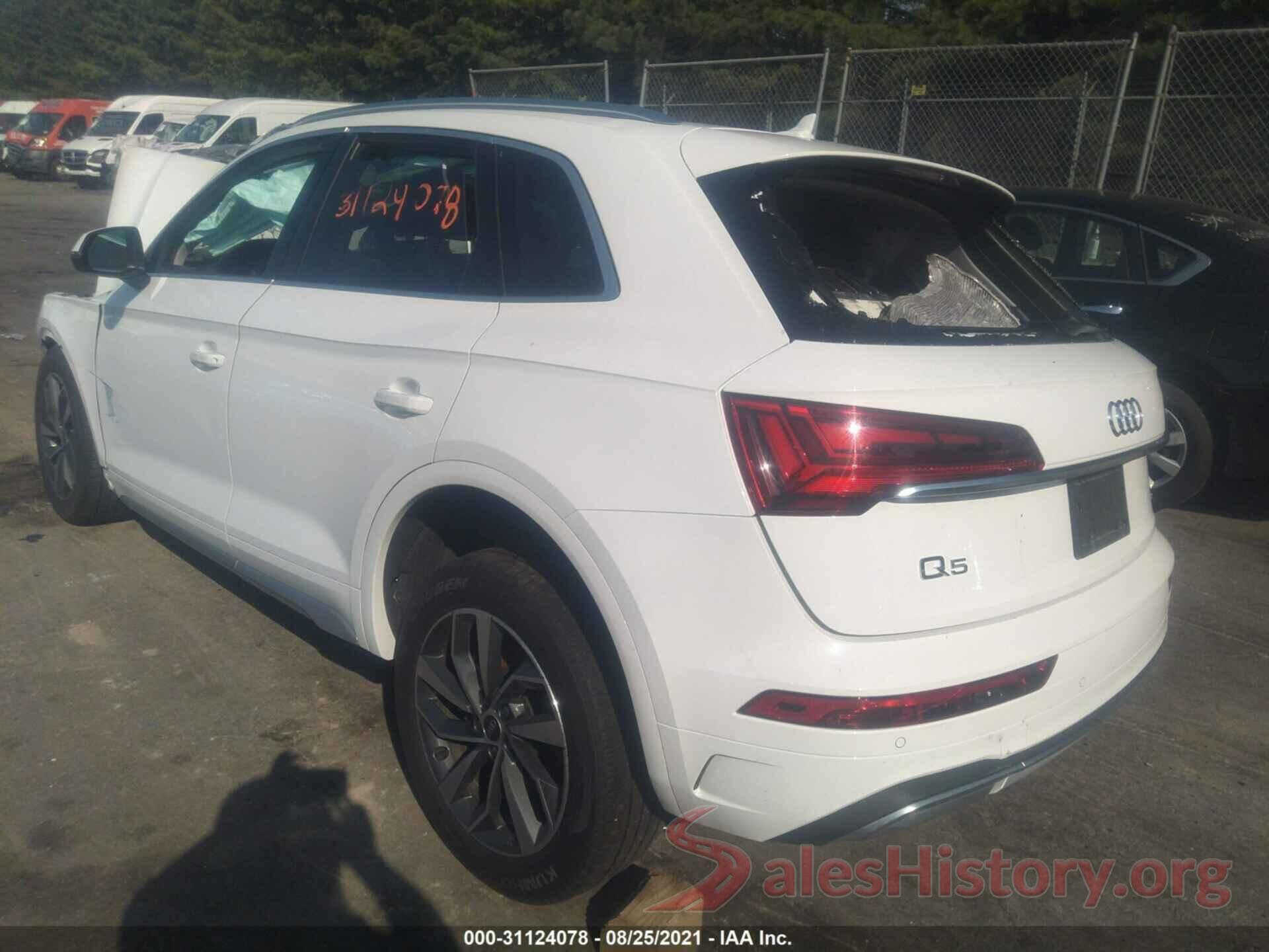 WA1BAAFY8M2018291 2021 AUDI Q5