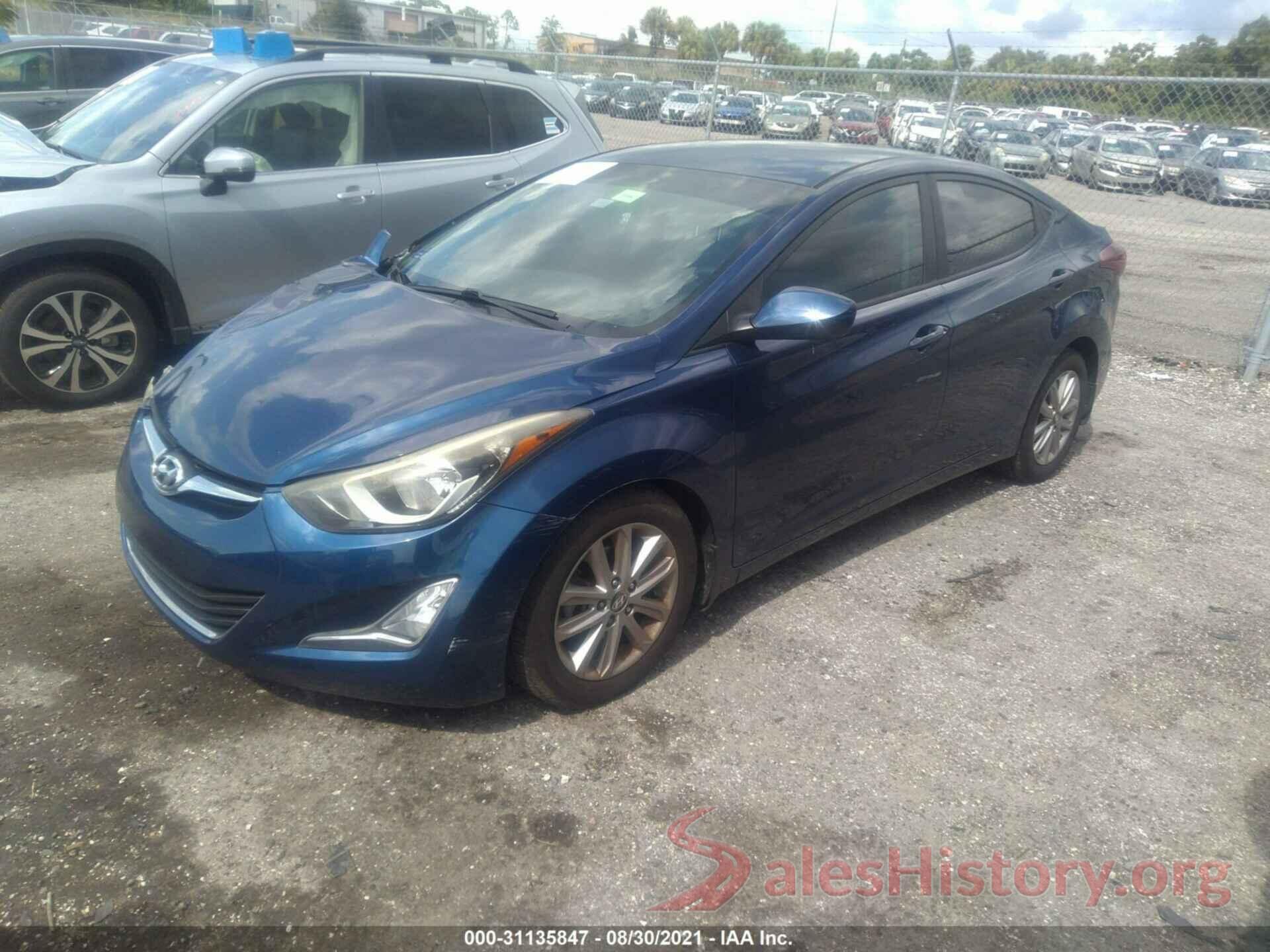 5NPDH4AE5GH688943 2016 HYUNDAI ELANTRA