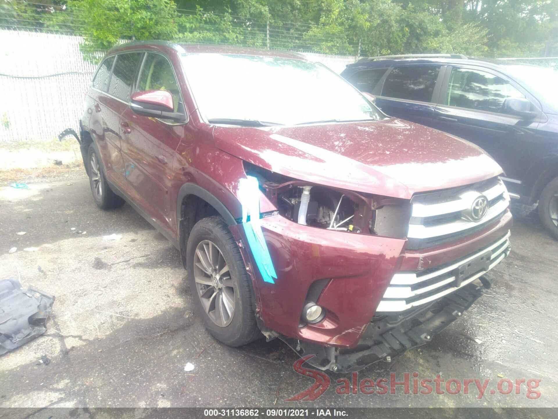 5TDJZRFH2KS711839 2019 TOYOTA HIGHLANDER