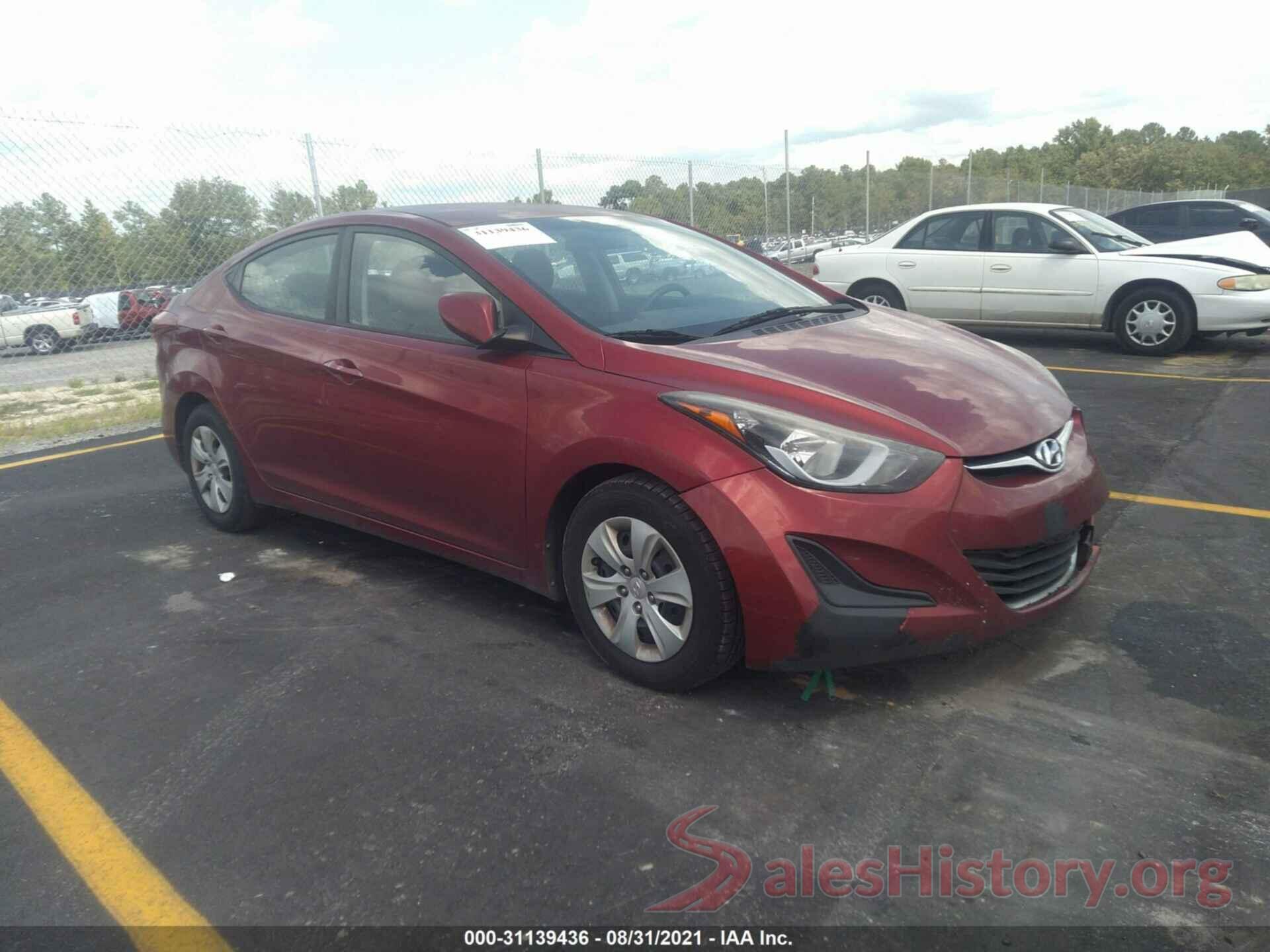 5NPDH4AE1GH706726 2016 HYUNDAI ELANTRA