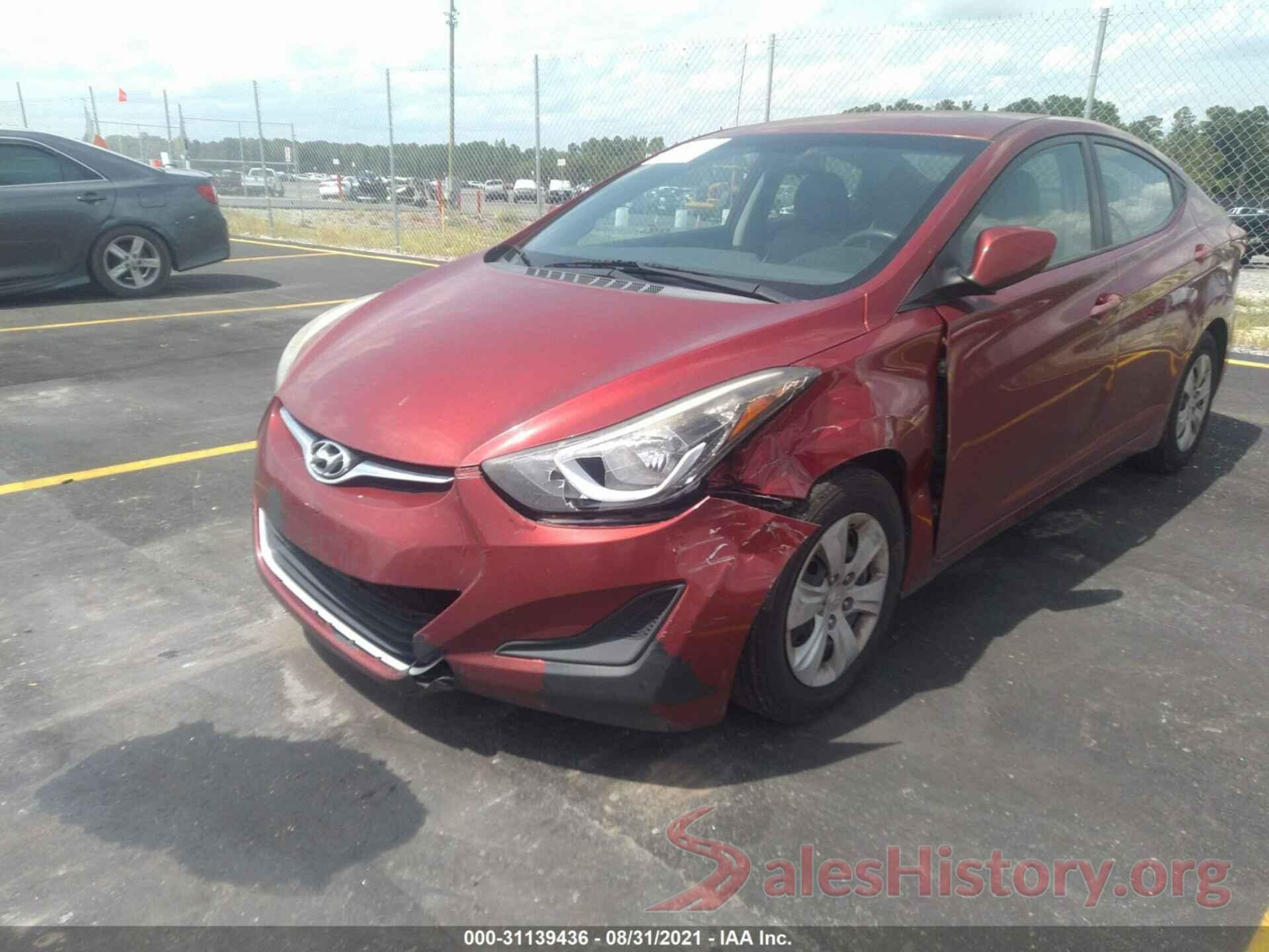 5NPDH4AE1GH706726 2016 HYUNDAI ELANTRA