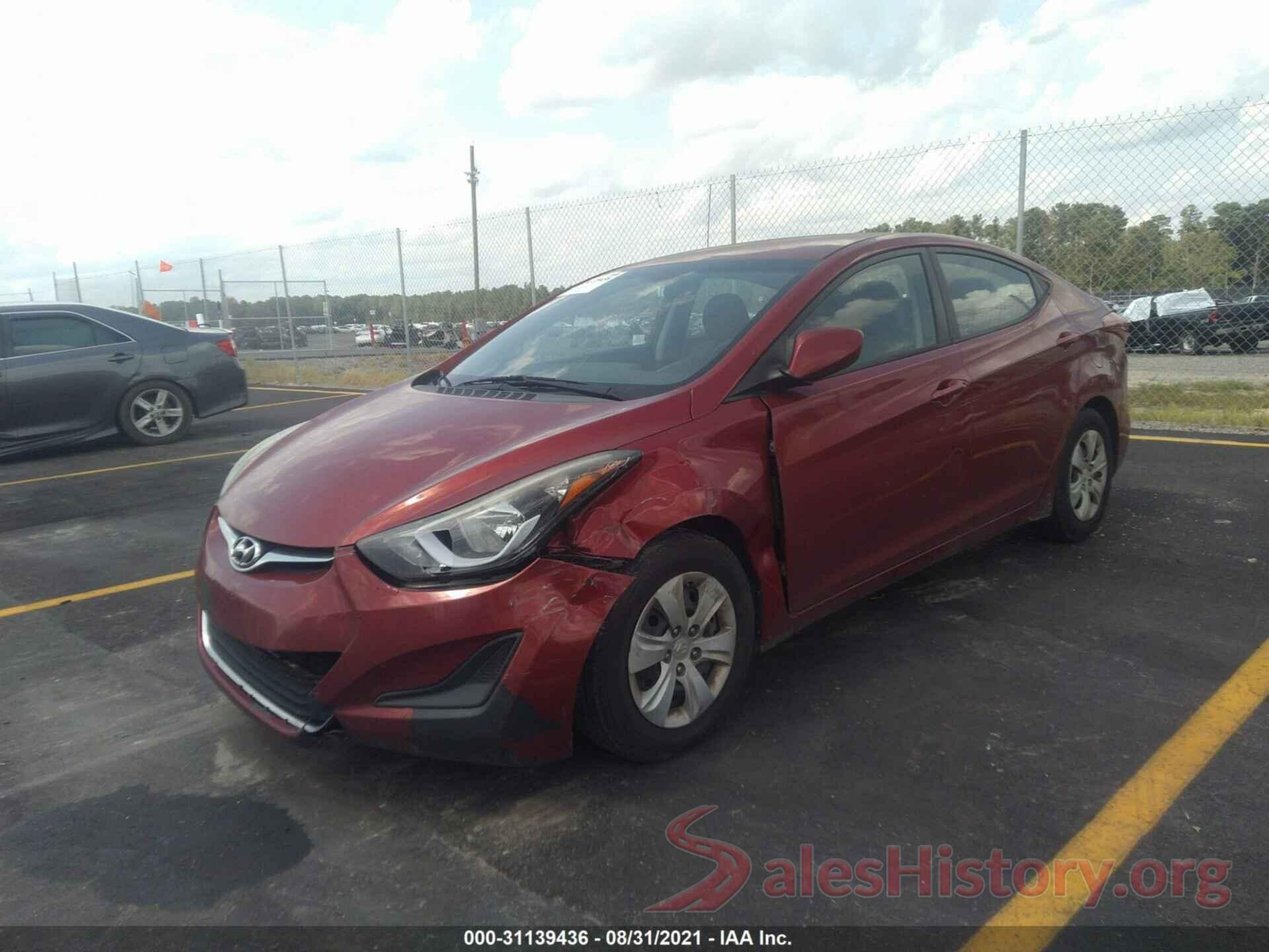 5NPDH4AE1GH706726 2016 HYUNDAI ELANTRA