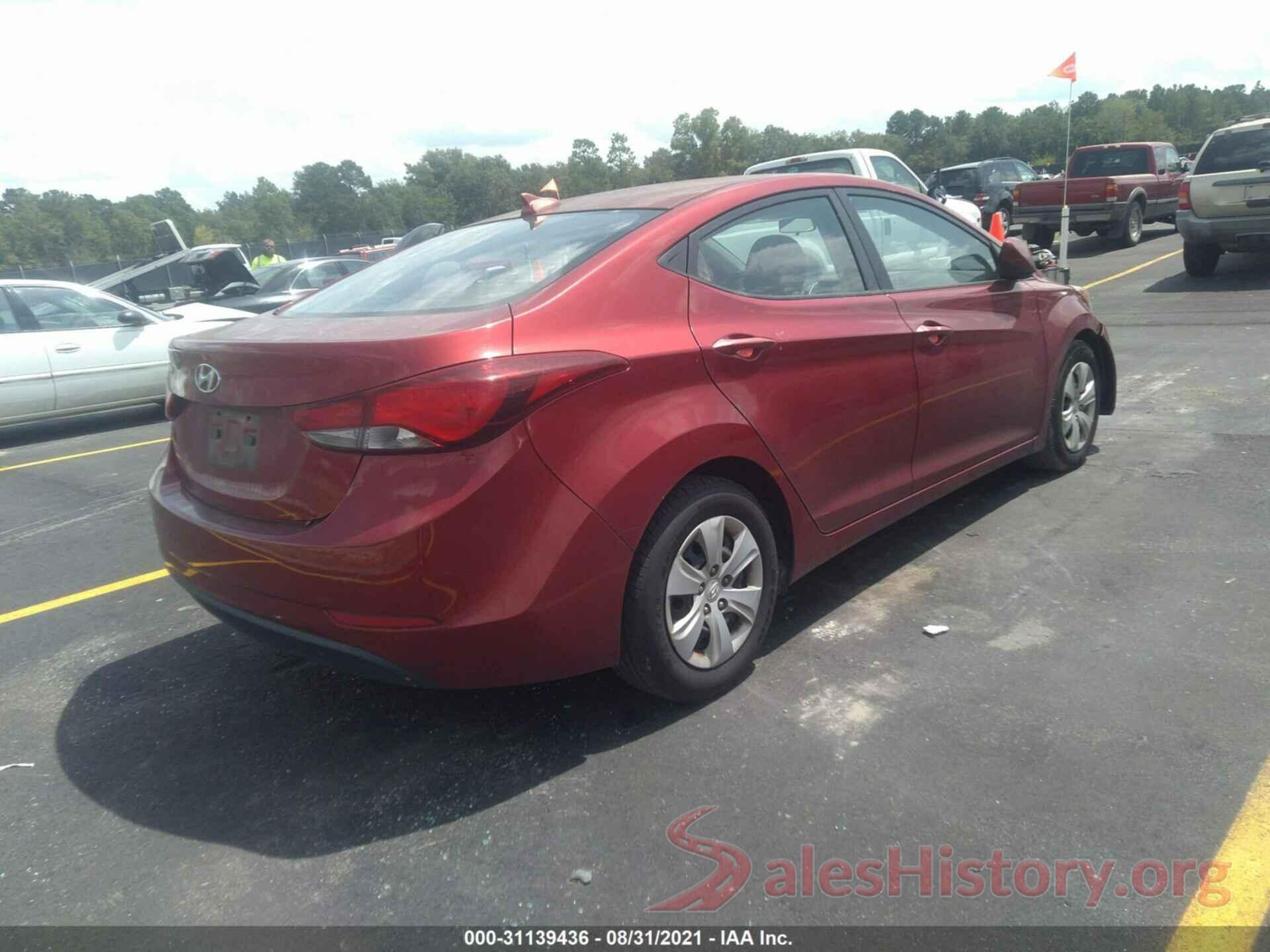 5NPDH4AE1GH706726 2016 HYUNDAI ELANTRA