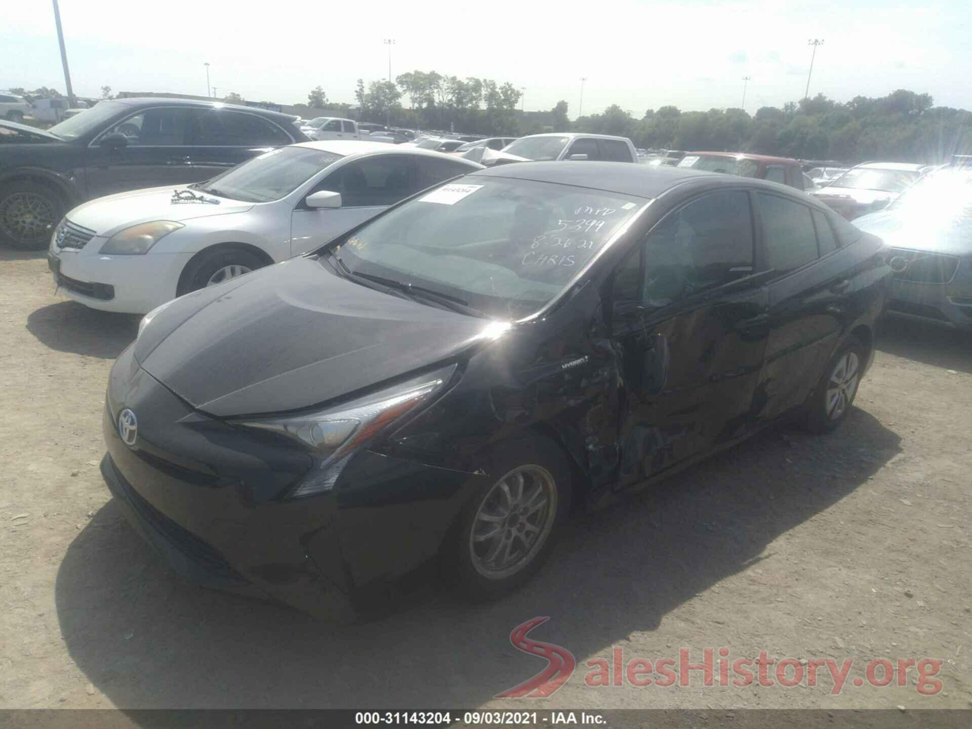 JTDKARFU7G3005399 2016 TOYOTA PRIUS