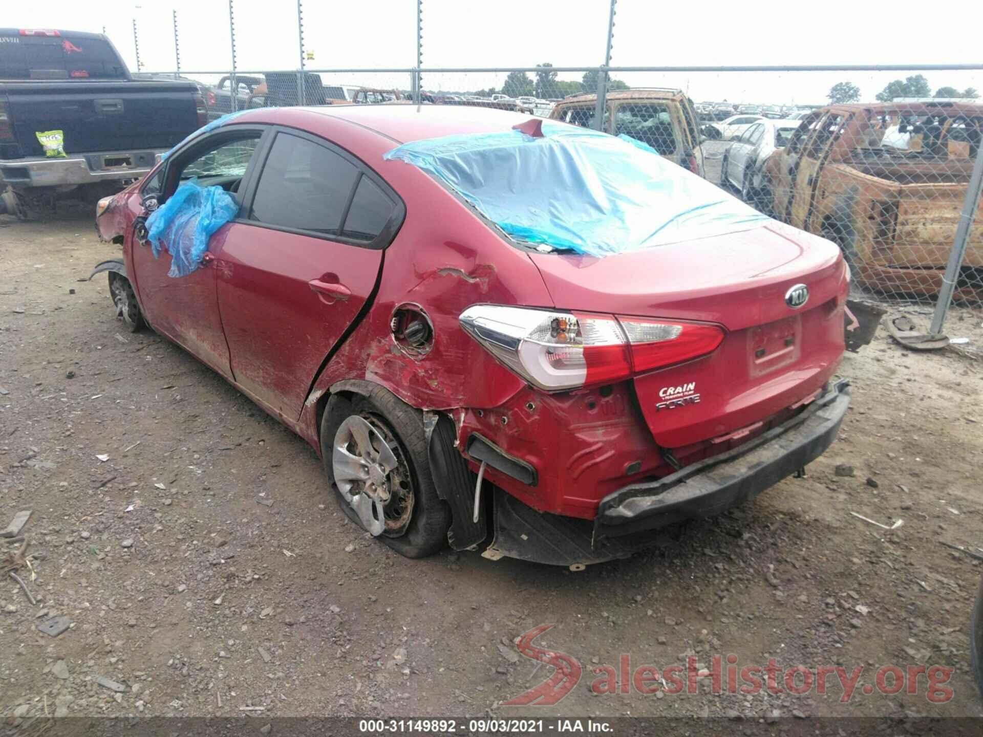 KNAFK4A63G5481113 2016 KIA FORTE