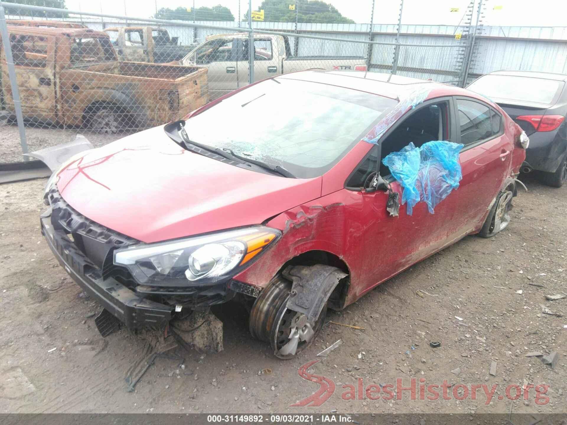 KNAFK4A63G5481113 2016 KIA FORTE