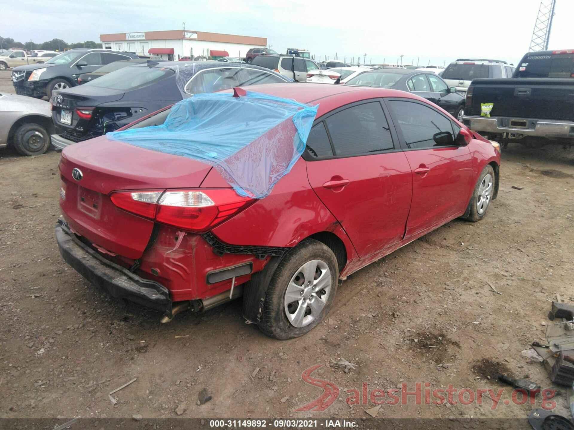 KNAFK4A63G5481113 2016 KIA FORTE