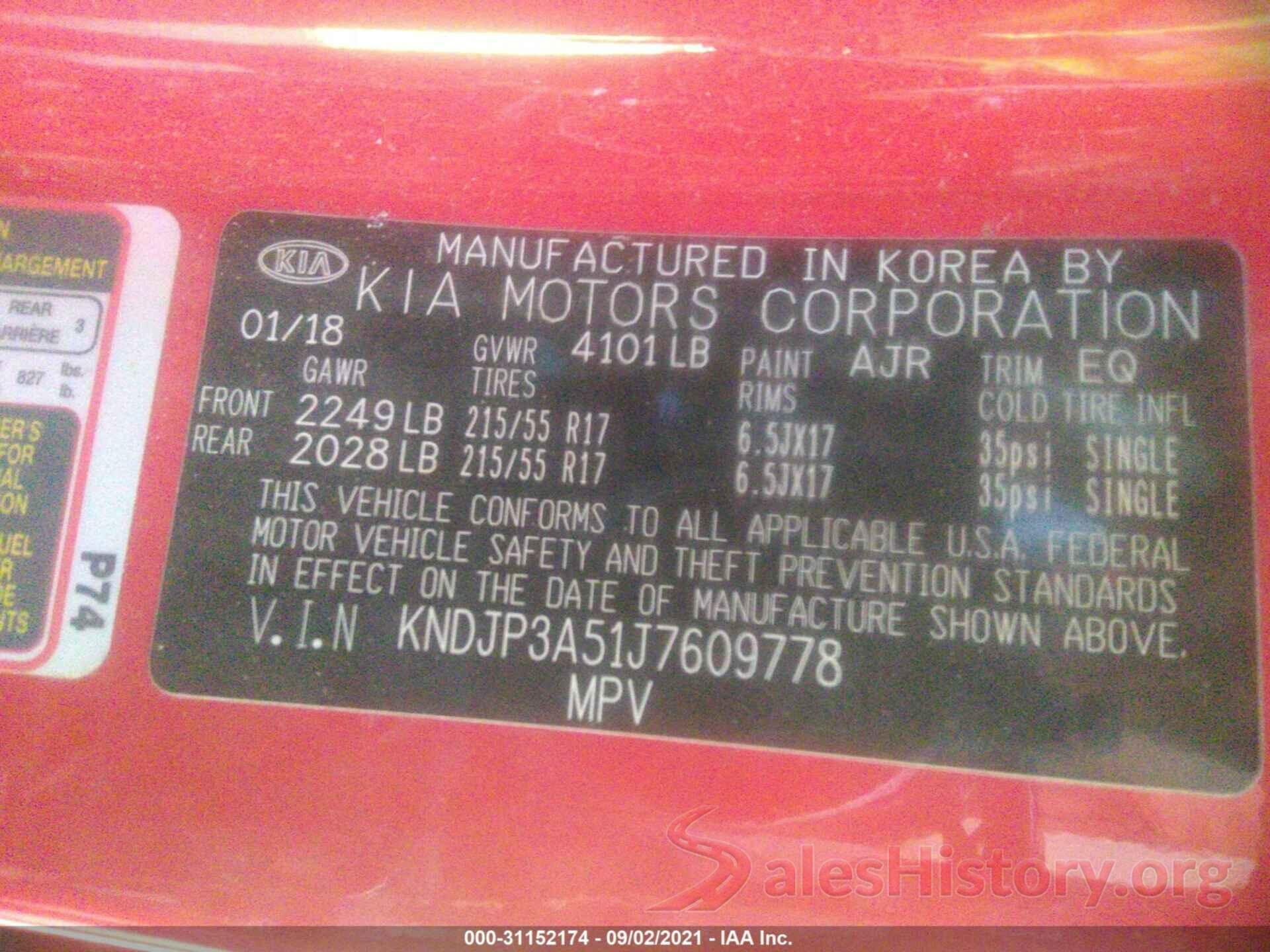 KNDJP3A51J7609778 2018 KIA SOUL