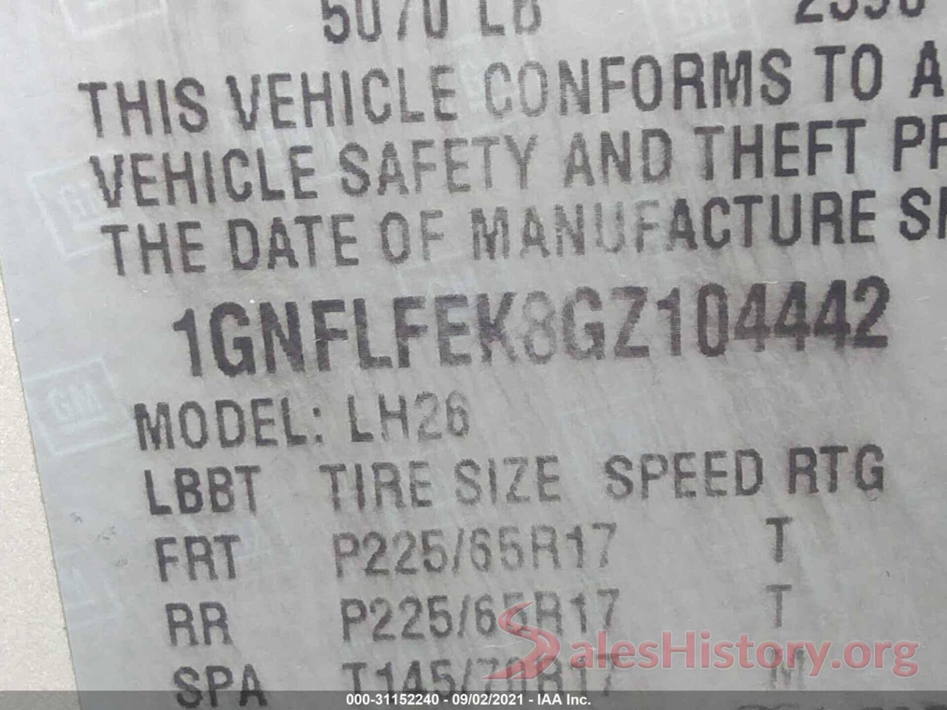 1GNFLFEK8GZ104442 2016 CHEVROLET EQUINOX