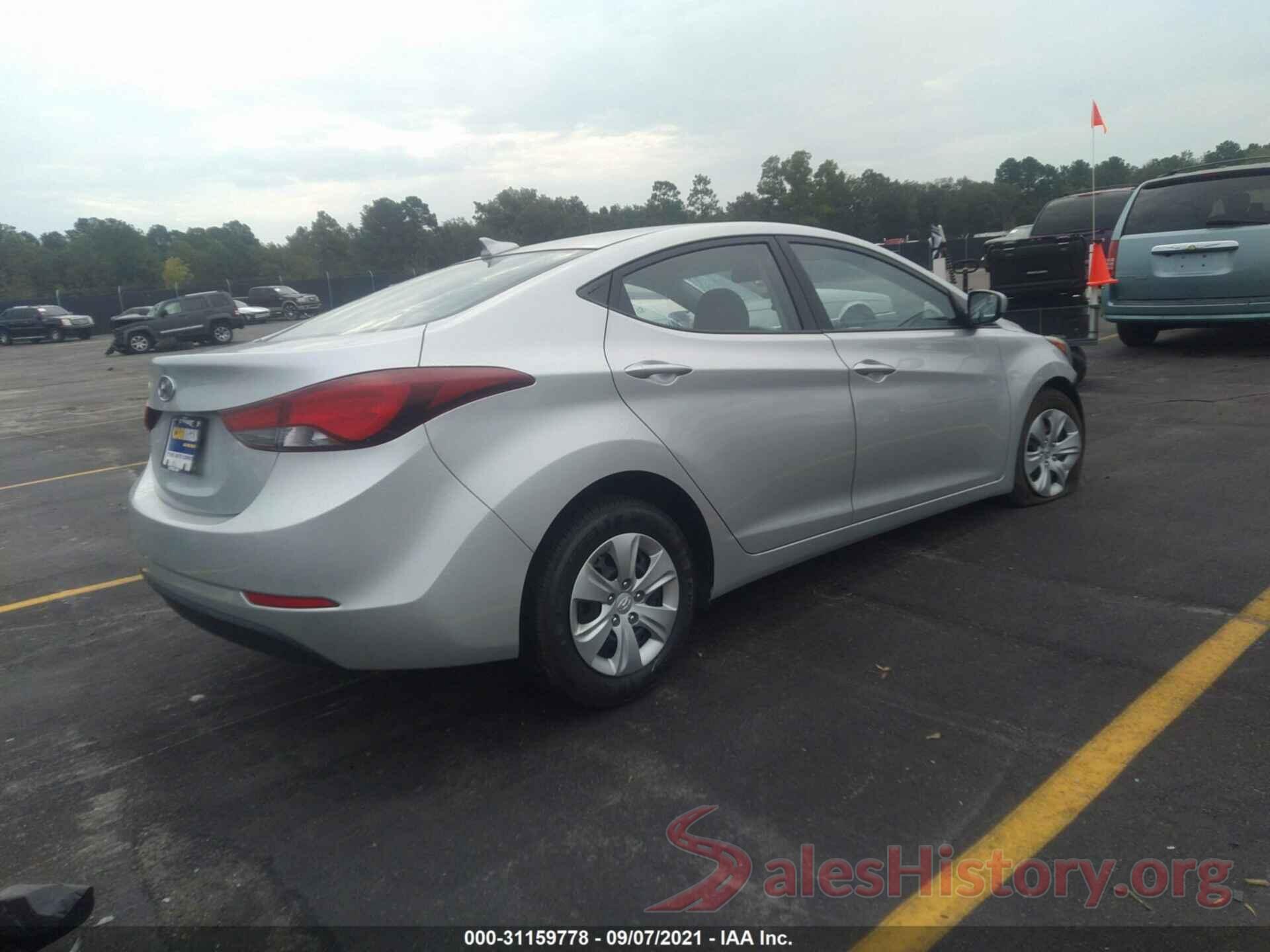 5NPDH4AE6GH784287 2016 HYUNDAI ELANTRA