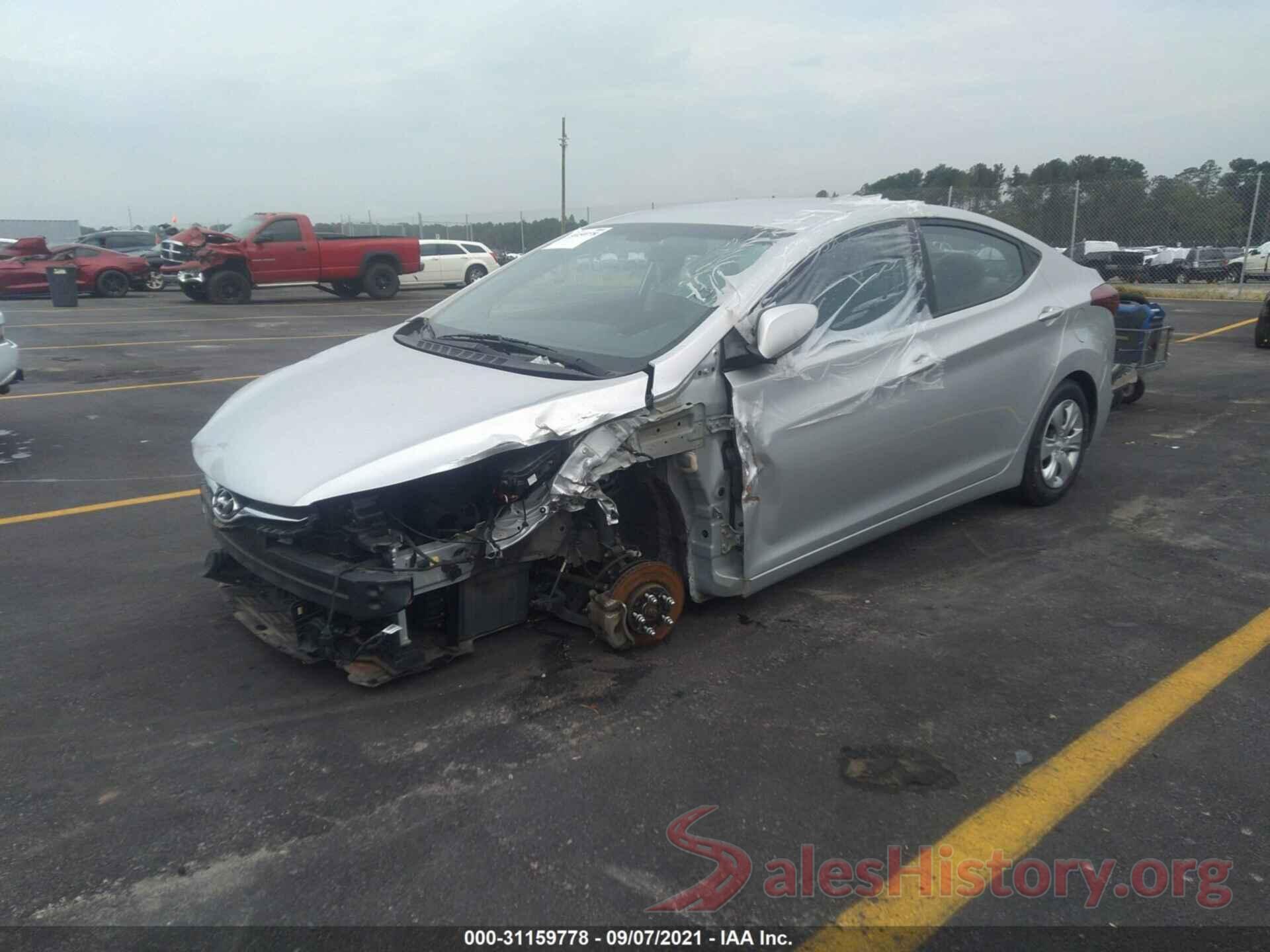 5NPDH4AE6GH784287 2016 HYUNDAI ELANTRA