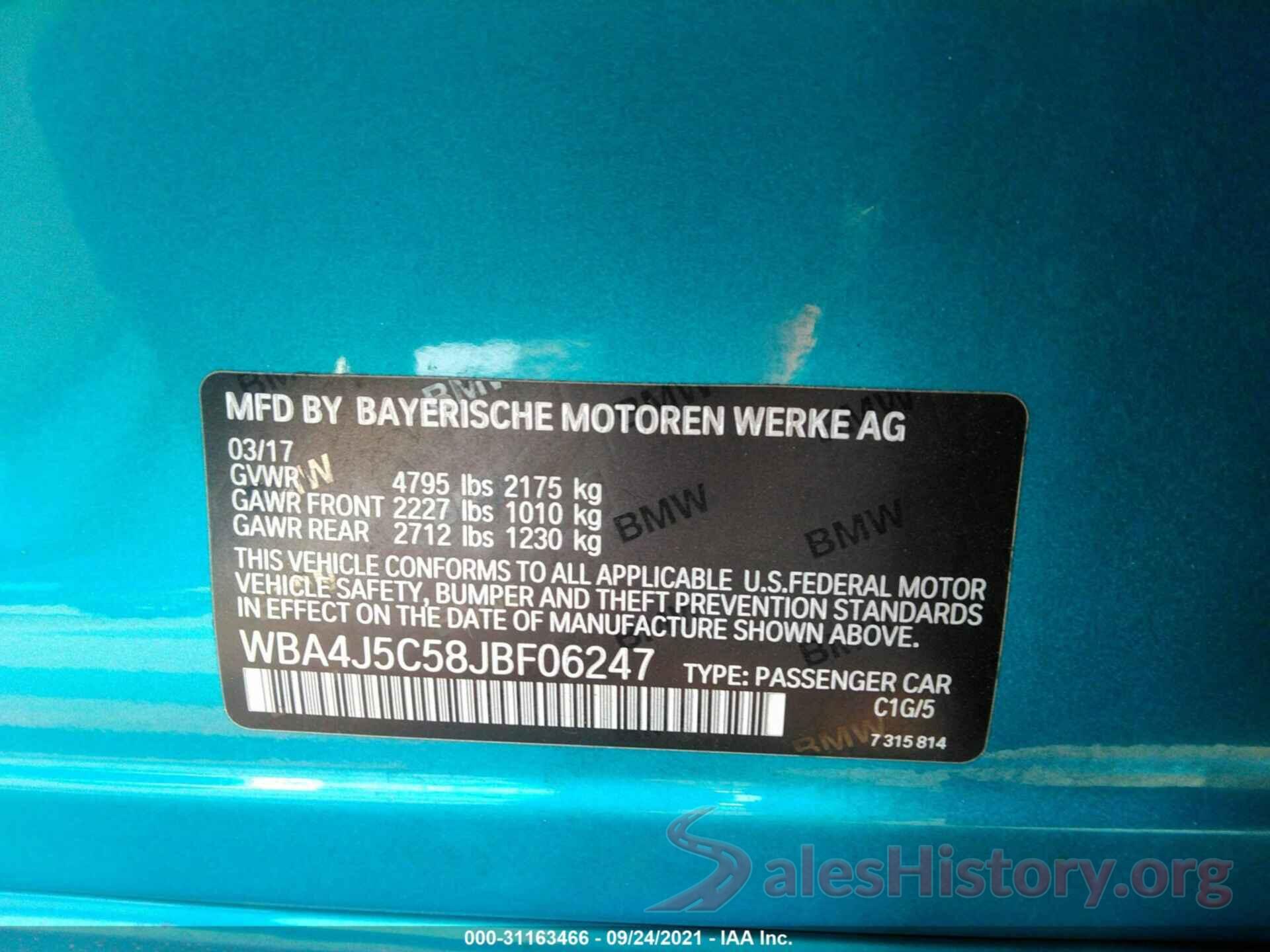 WBA4J5C58JBF06247 2018 BMW 4 SERIES