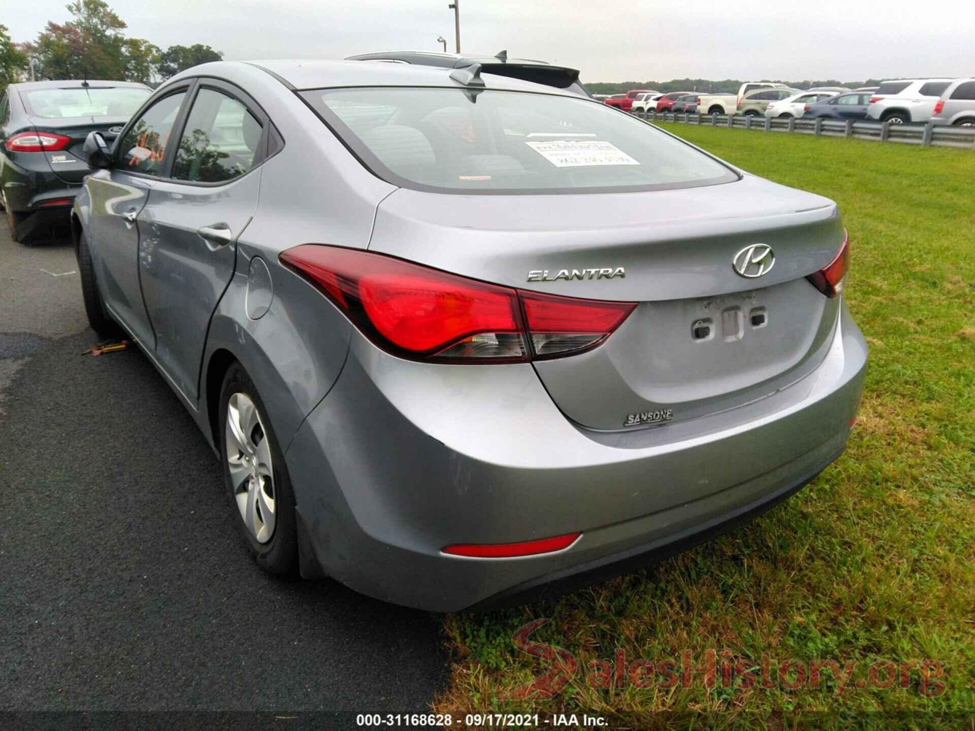 5NPDH4AE2GH679214 2016 HYUNDAI ELANTRA