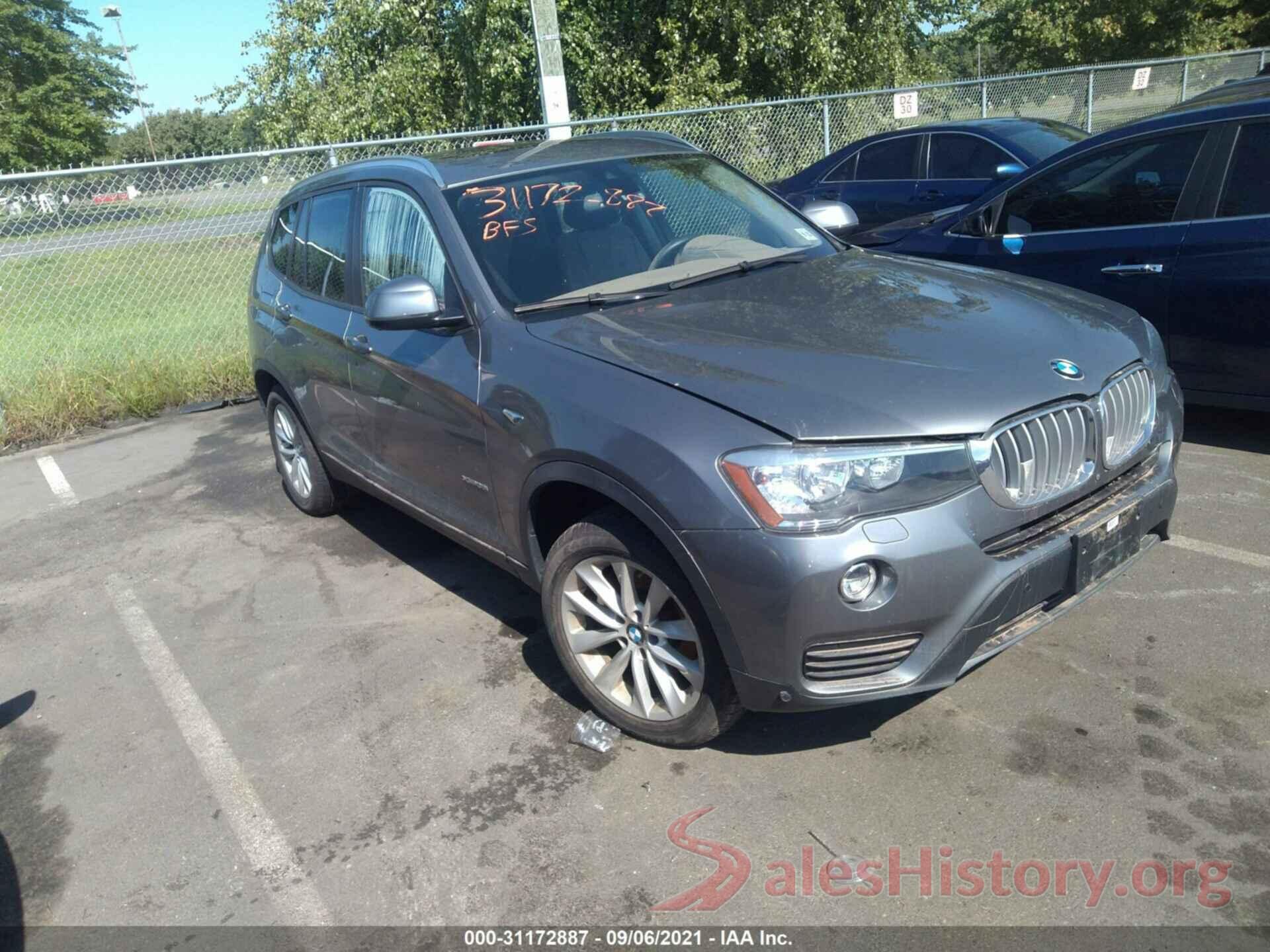 5UXWX9C52H0T10324 2017 BMW X3