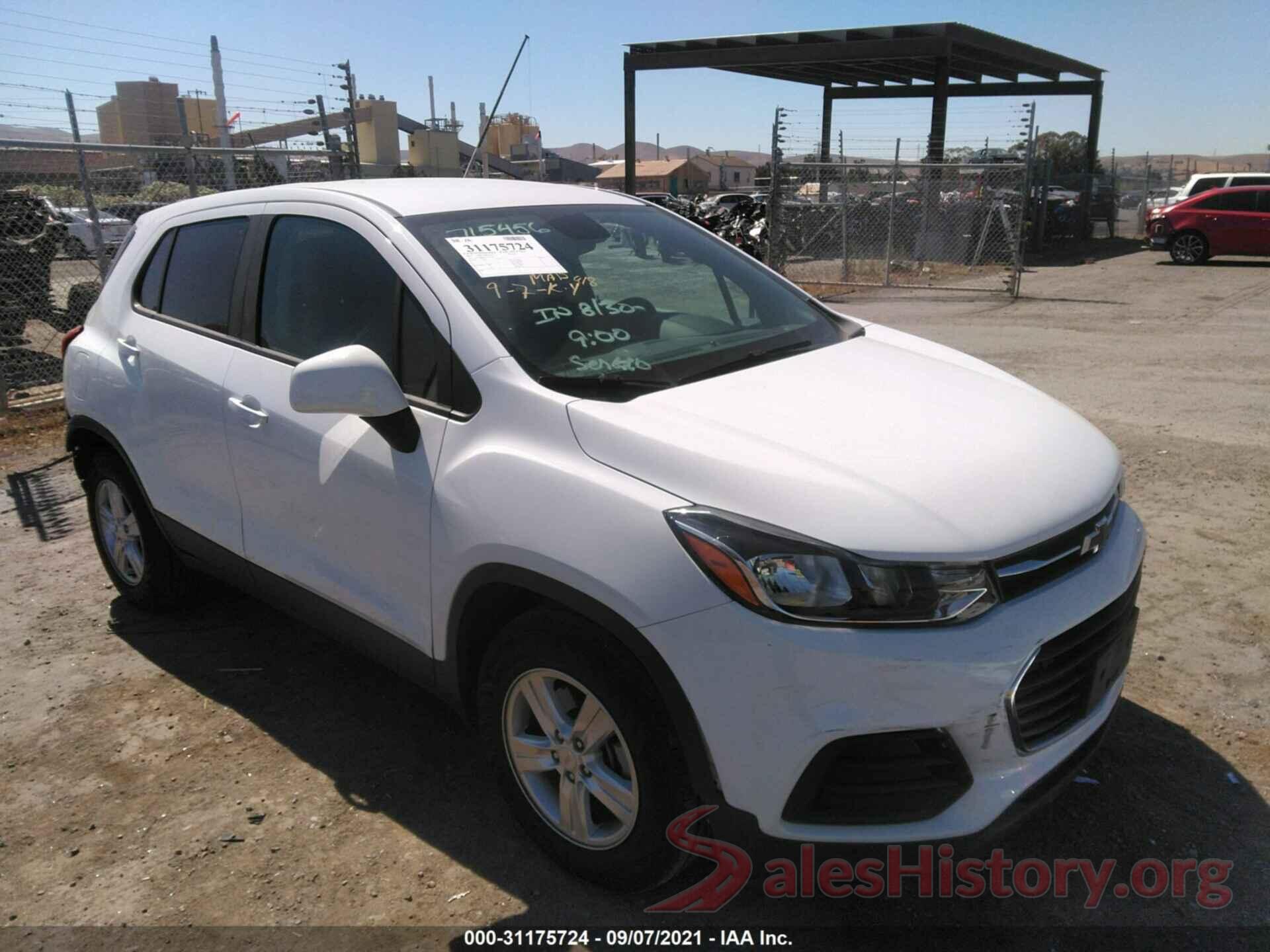 3GNCJKSB5KL193554 2019 CHEVROLET TRAX