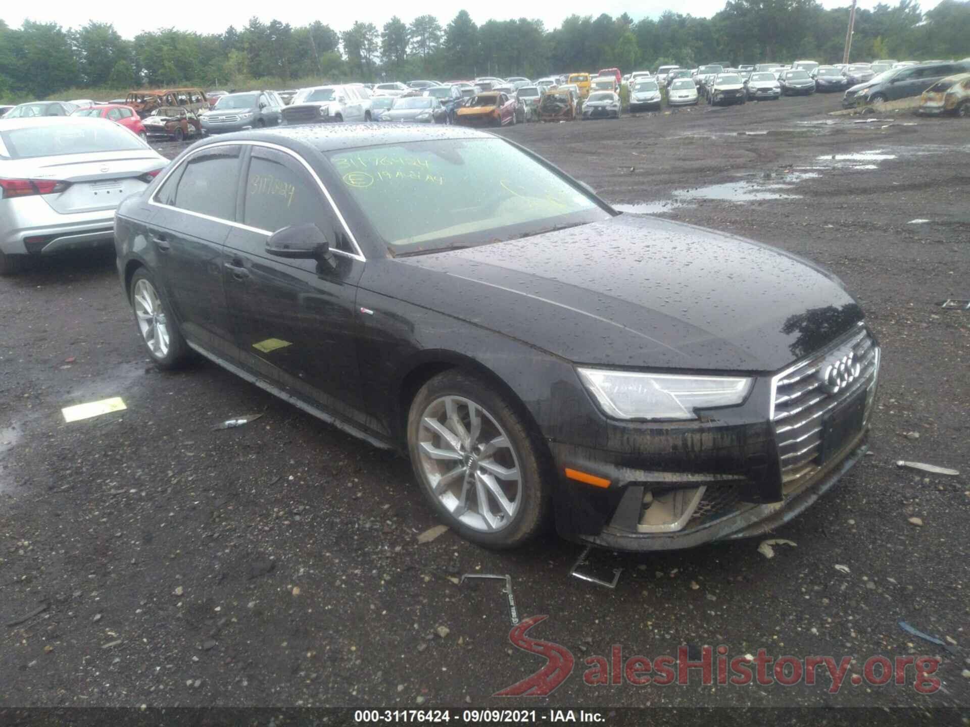 WAUDNAF40KA033366 2019 AUDI A4