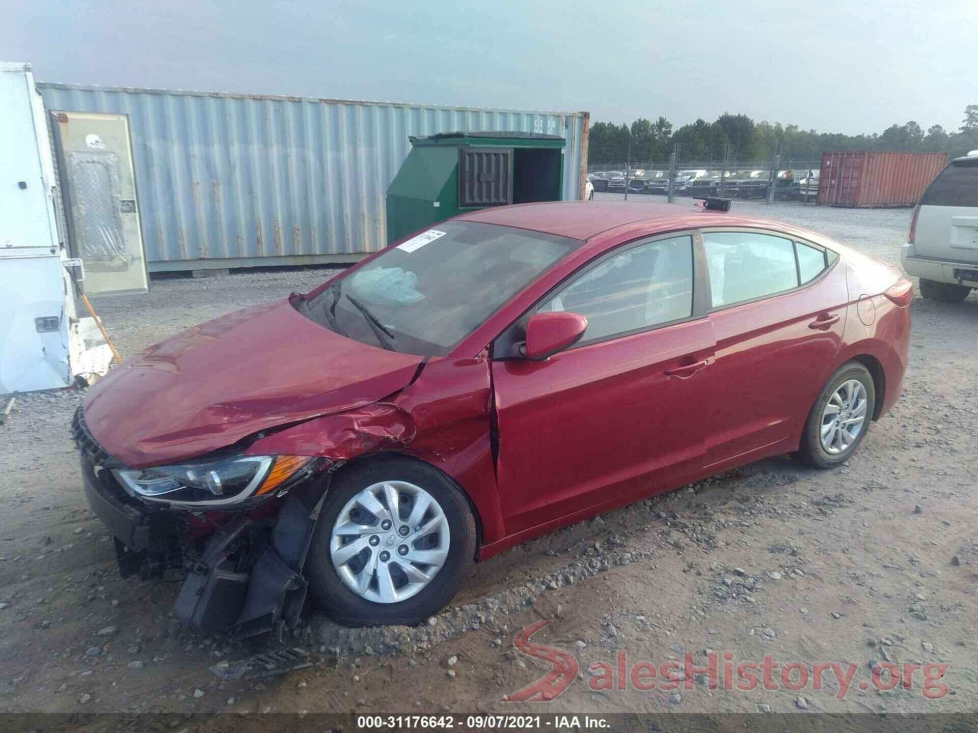 KMHD74LF2HU162121 2017 HYUNDAI ELANTRA