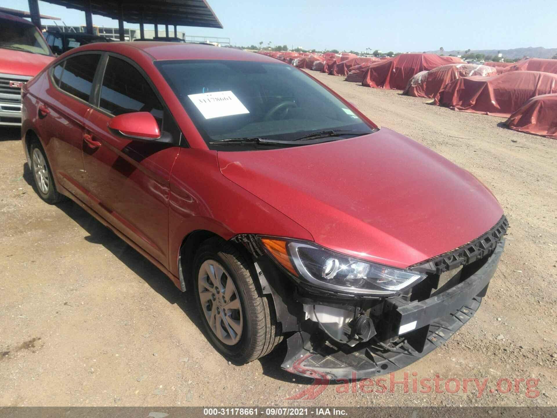 5NPD74LF1HH165588 2017 HYUNDAI ELANTRA