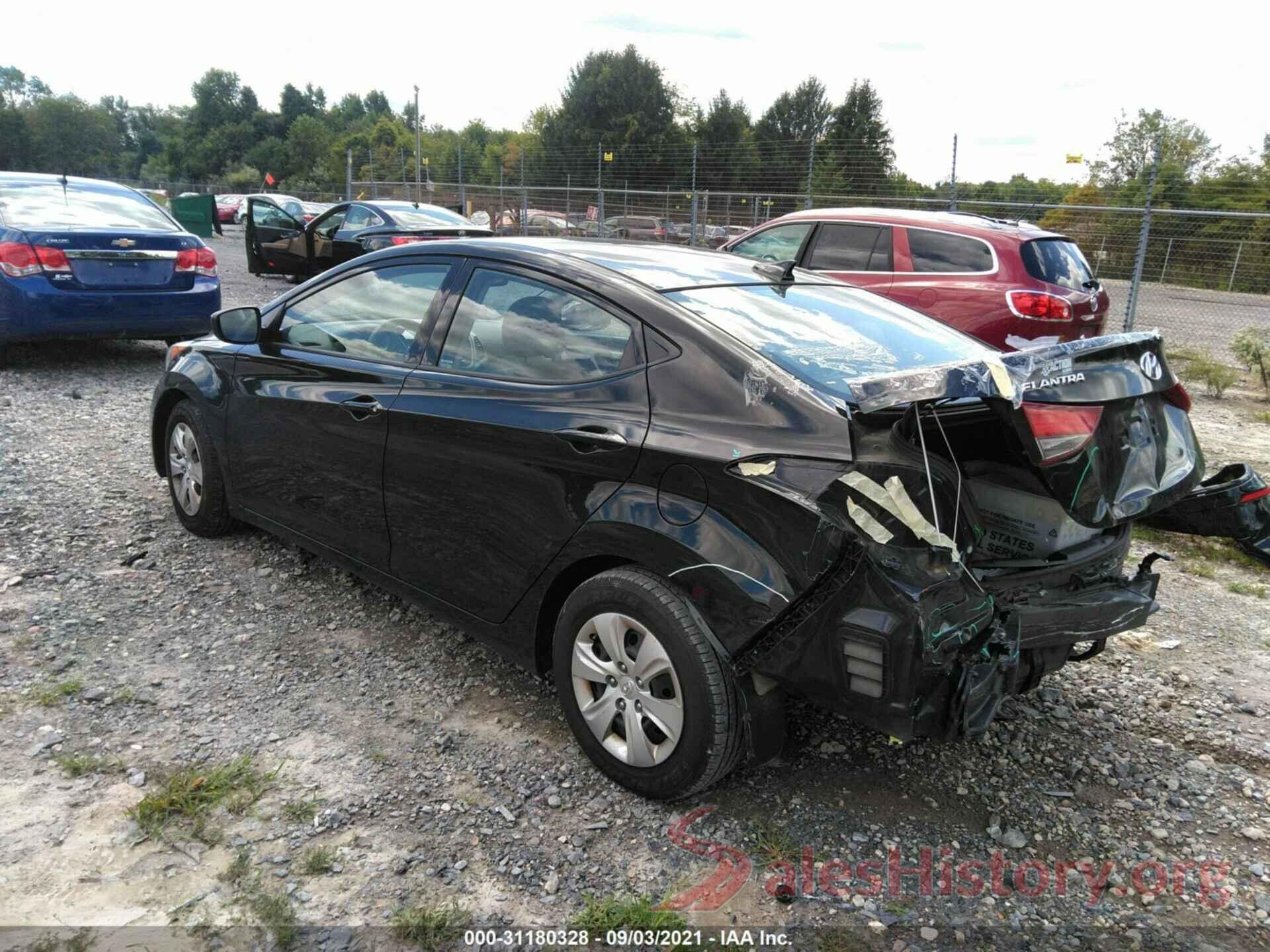 5NPDH4AEXGH669532 2016 HYUNDAI ELANTRA