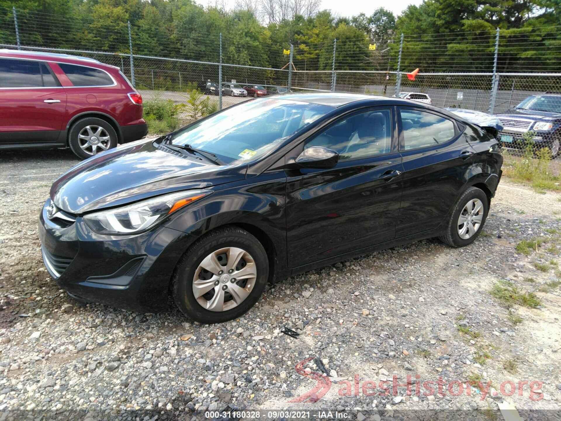 5NPDH4AEXGH669532 2016 HYUNDAI ELANTRA