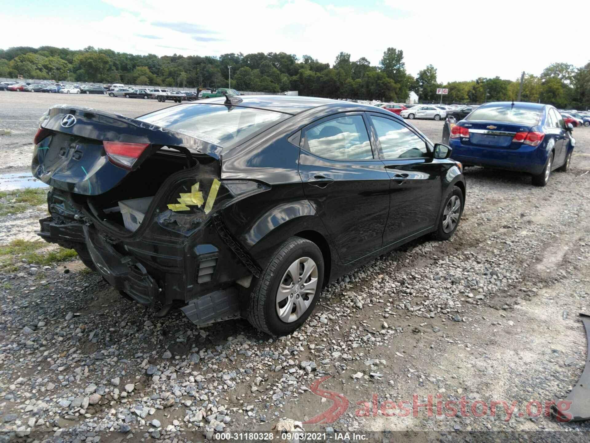 5NPDH4AEXGH669532 2016 HYUNDAI ELANTRA