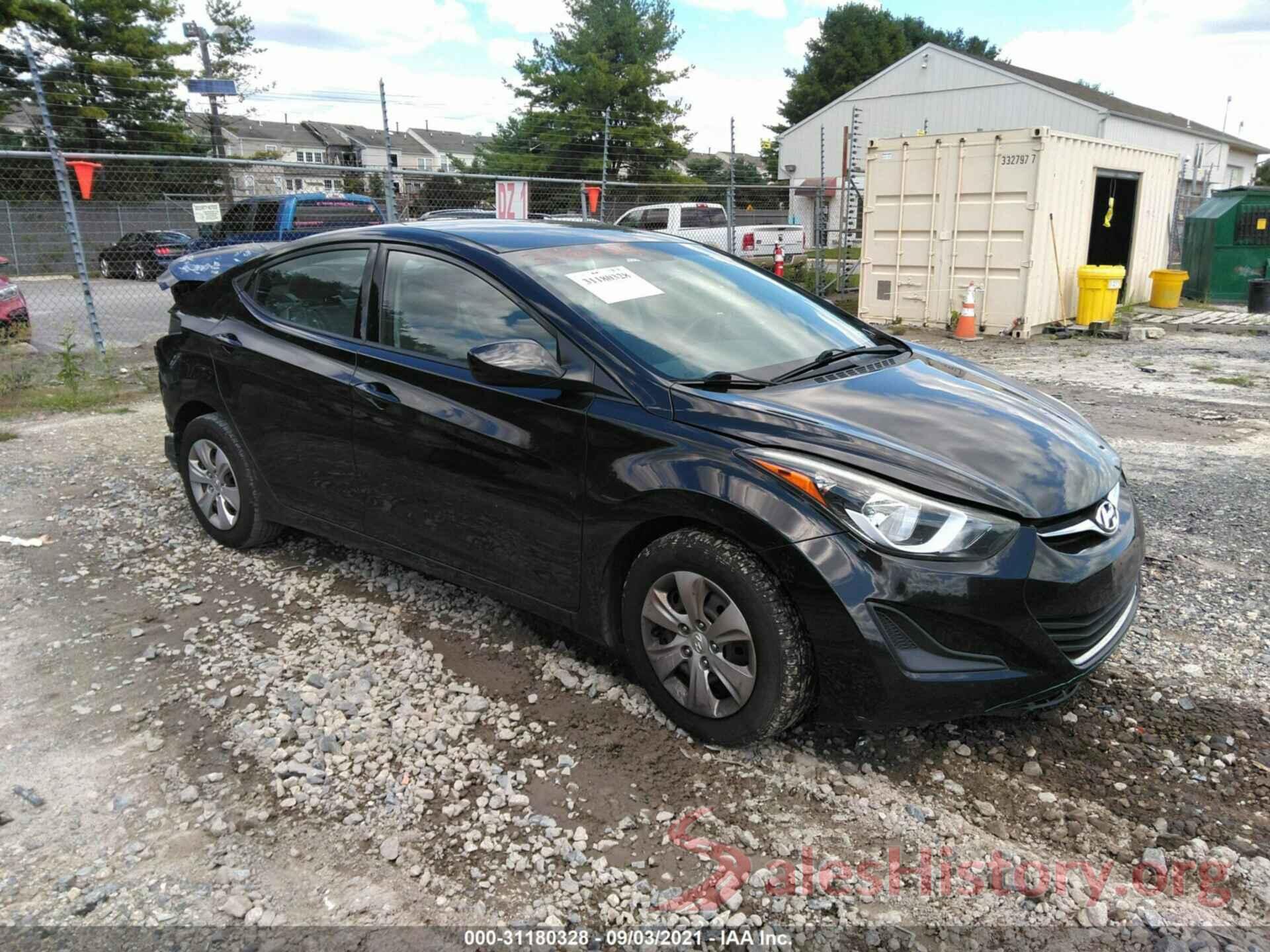 5NPDH4AEXGH669532 2016 HYUNDAI ELANTRA