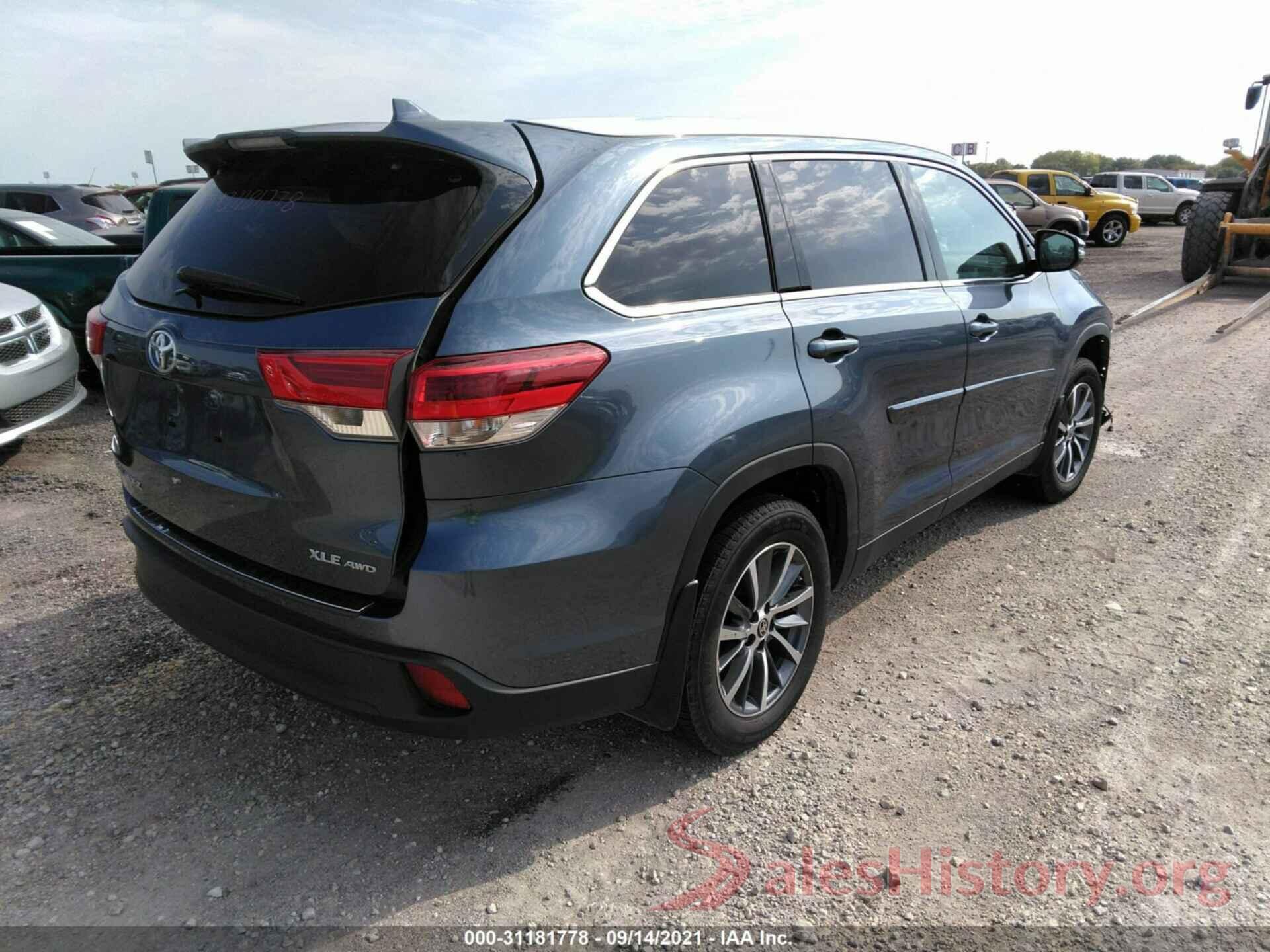 5TDJZRFHXKS747357 2019 TOYOTA HIGHLANDER