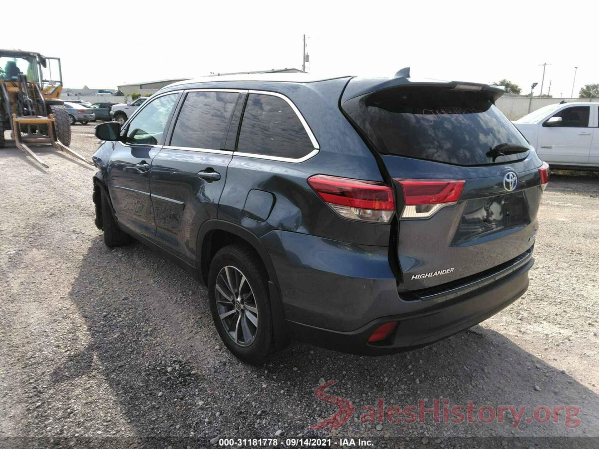 5TDJZRFHXKS747357 2019 TOYOTA HIGHLANDER