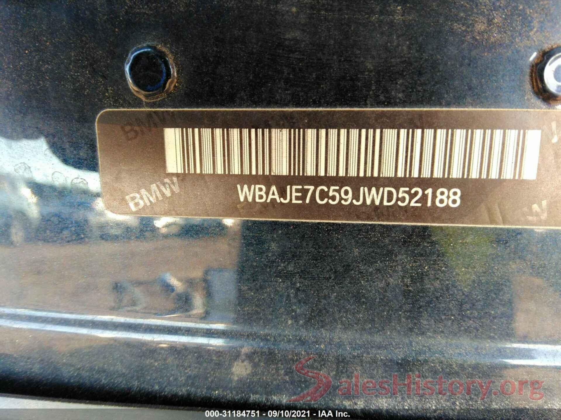 WBAJE7C59JWD52188 2018 BMW 5 SERIES