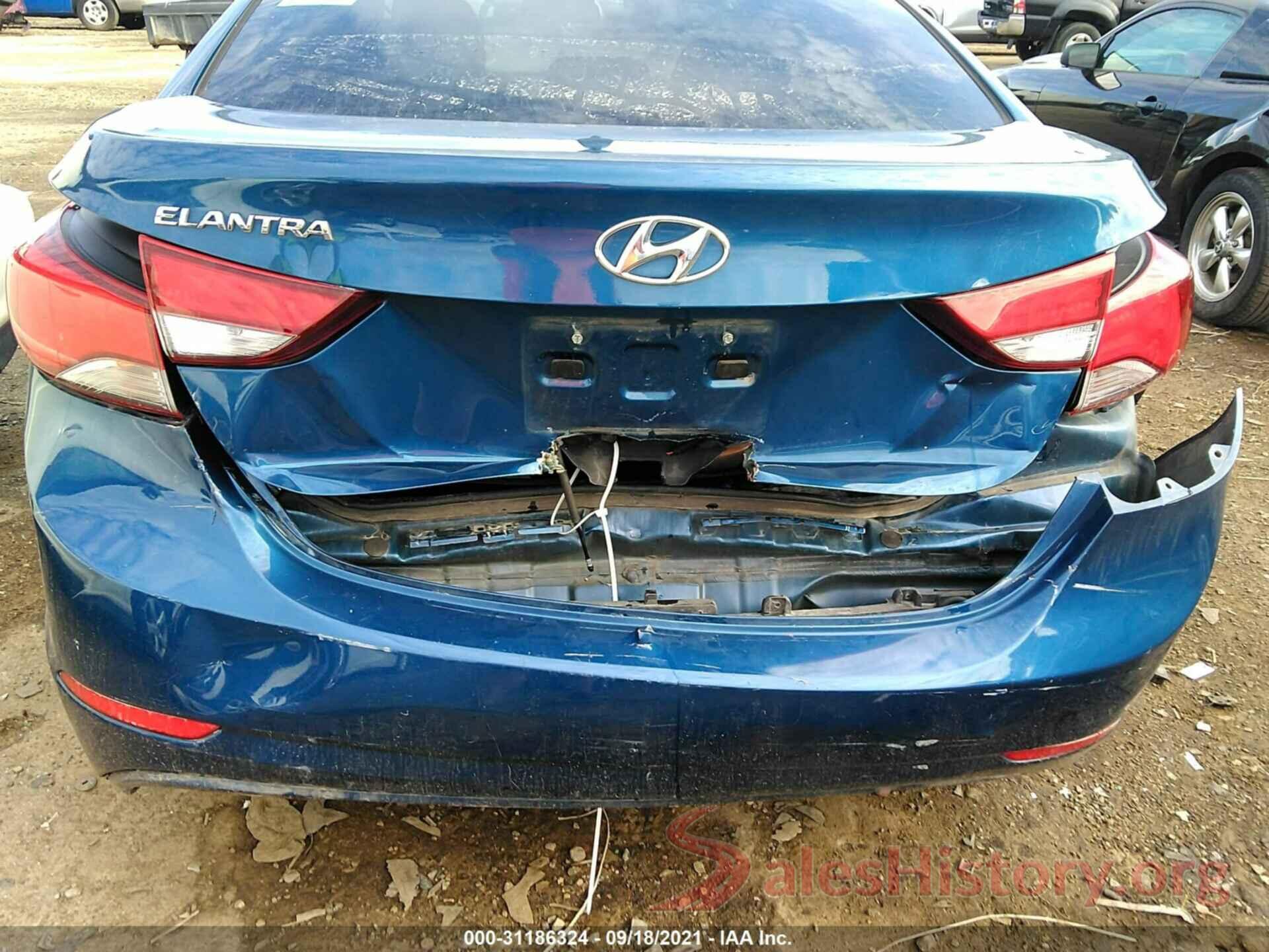 KMHDH4AEXGU543401 2016 HYUNDAI ELANTRA