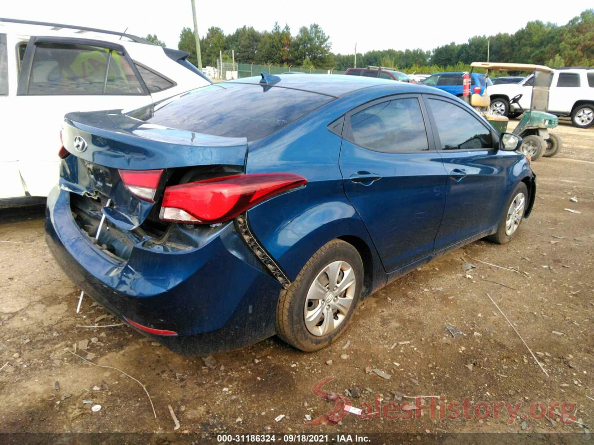 KMHDH4AEXGU543401 2016 HYUNDAI ELANTRA