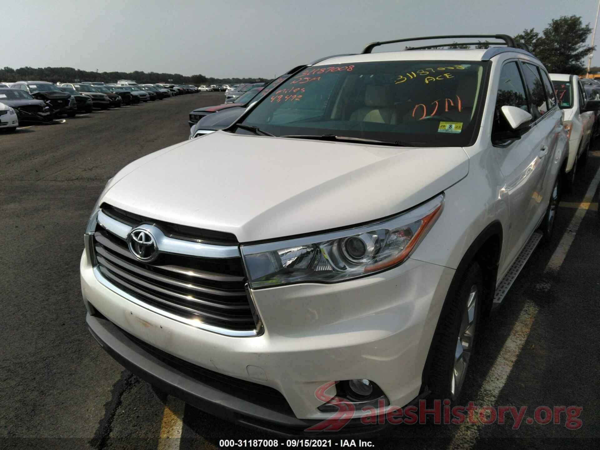 5TDDKRFH6GS314160 2016 TOYOTA HIGHLANDER