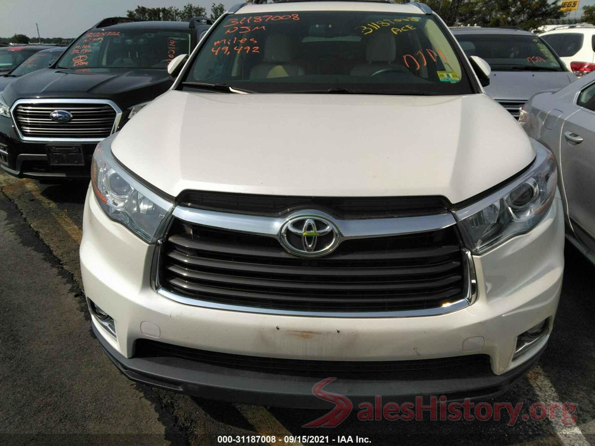 5TDDKRFH6GS314160 2016 TOYOTA HIGHLANDER