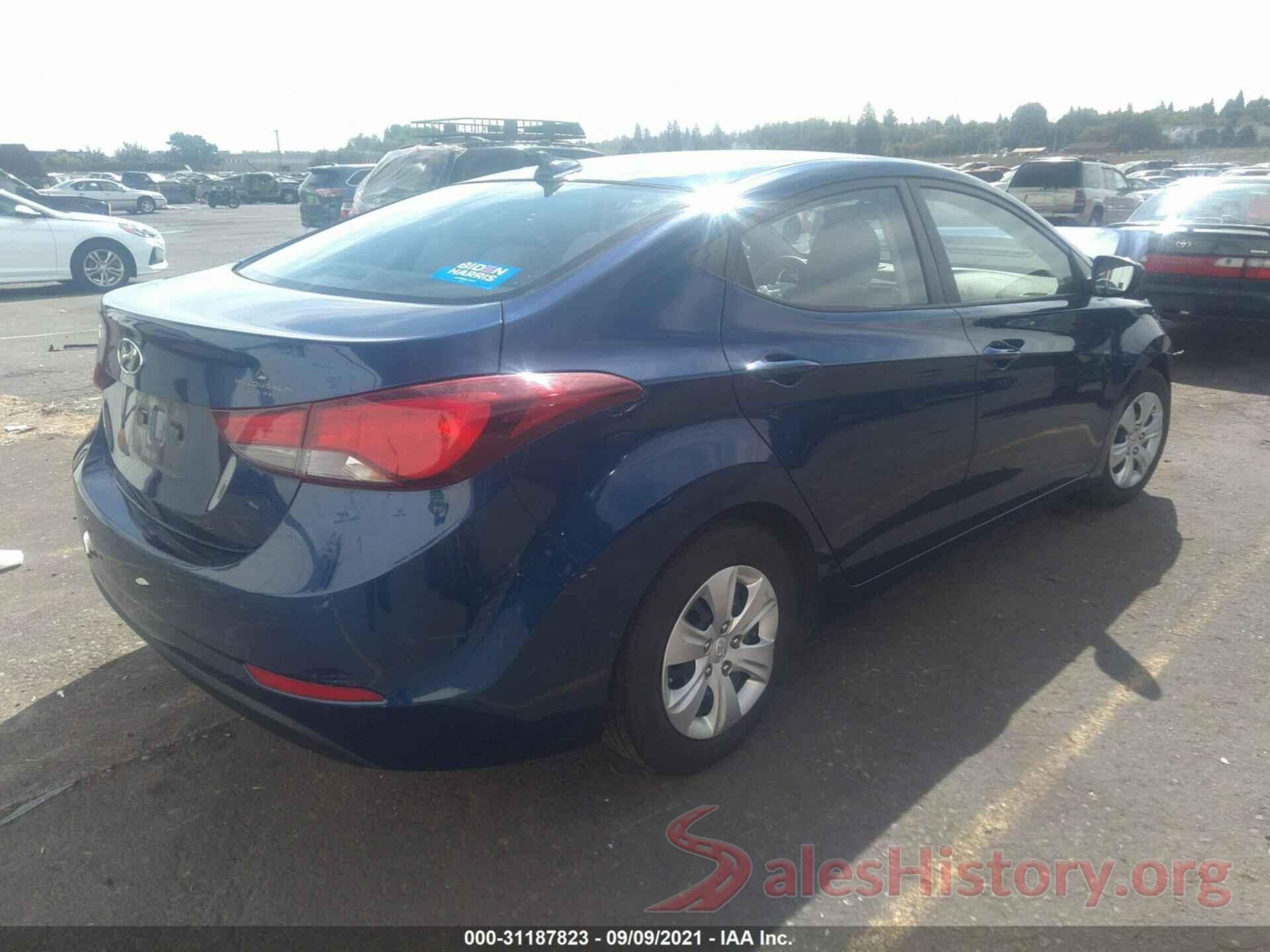 5NPDH4AE8GH749654 2016 HYUNDAI ELANTRA