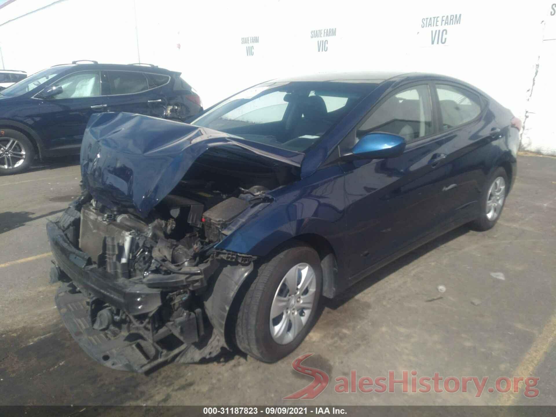 5NPDH4AE8GH749654 2016 HYUNDAI ELANTRA