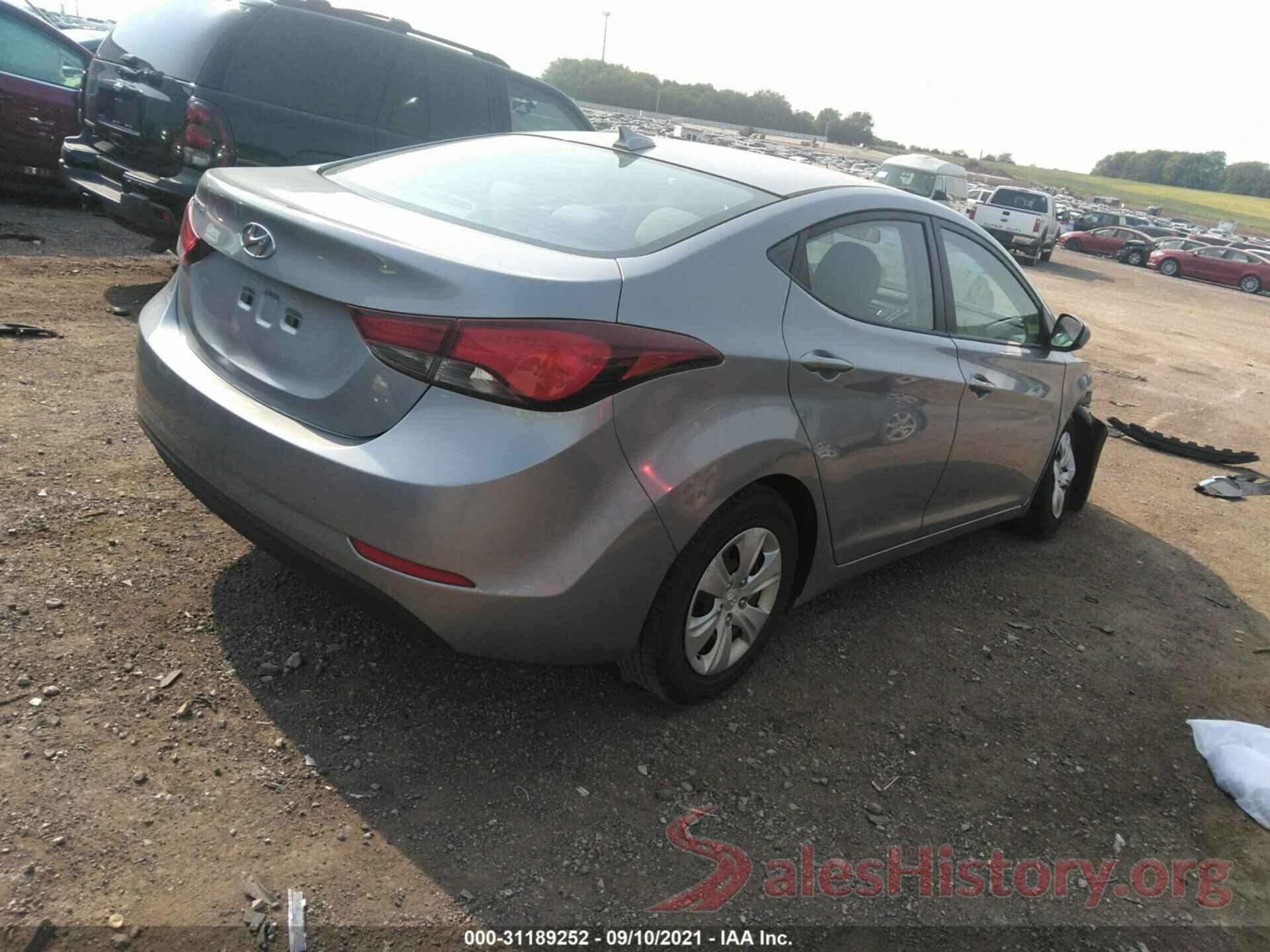 5NPDH4AE9GH785403 2016 HYUNDAI ELANTRA