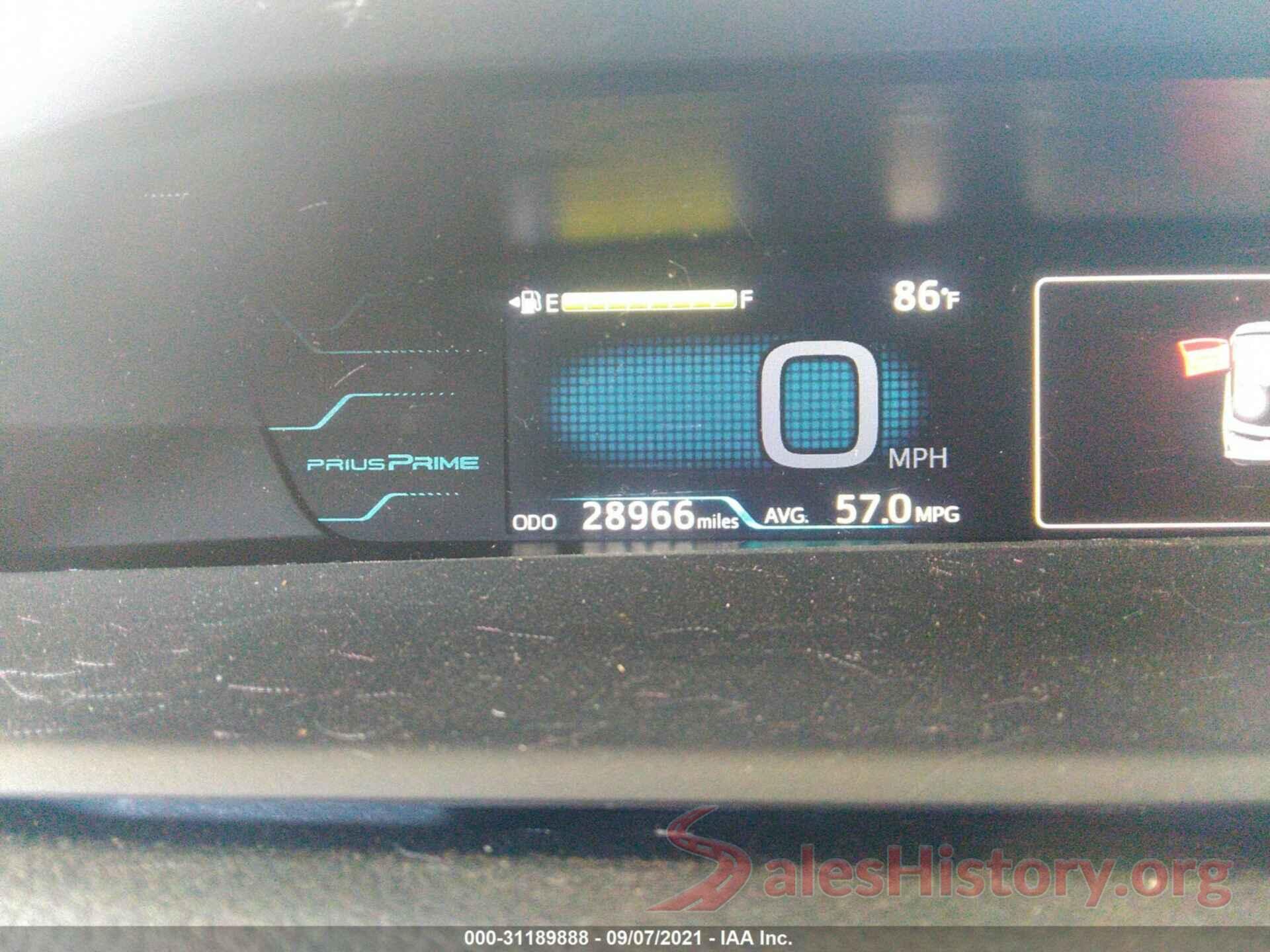 JTDKARFP6K3105657 2019 TOYOTA PRIUS PRIME