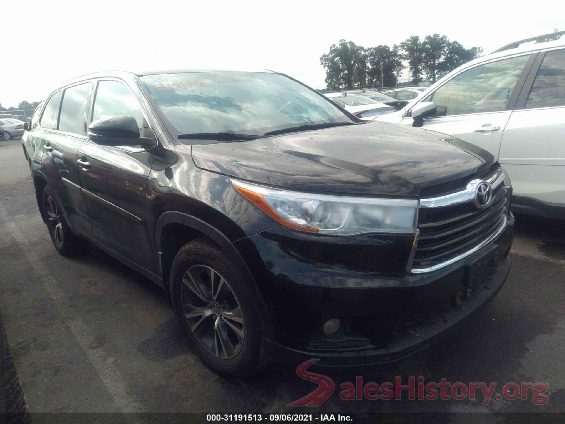 5TDJKRFH3GS258682 2016 TOYOTA HIGHLANDER