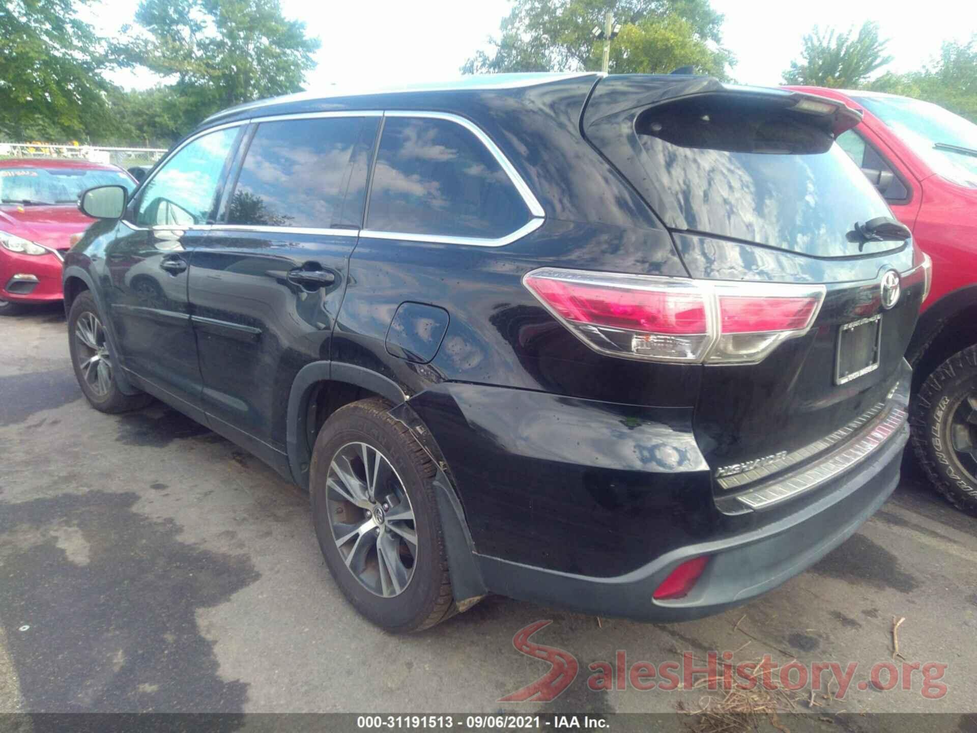 5TDJKRFH3GS258682 2016 TOYOTA HIGHLANDER